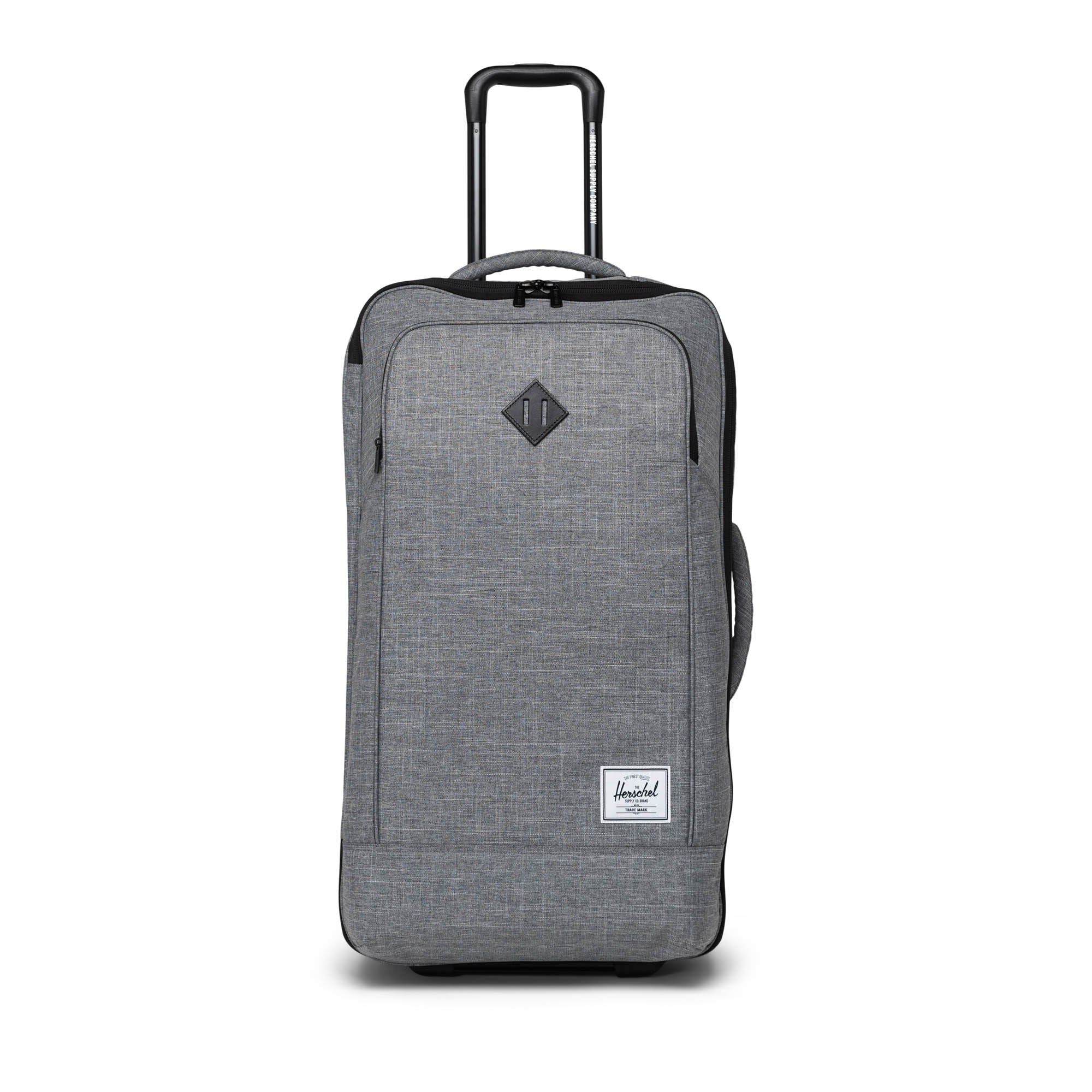 Herschel Heritage Softshell Luggage | Medium - 92L in Raven Crosshatch — front view # color_Raven Crosshatch
