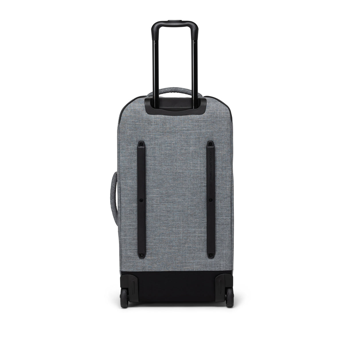 Herschel Heritage Softshell Luggage | Medium - 92L in Raven Crosshatch — back view 2 # color_Raven Crosshatch