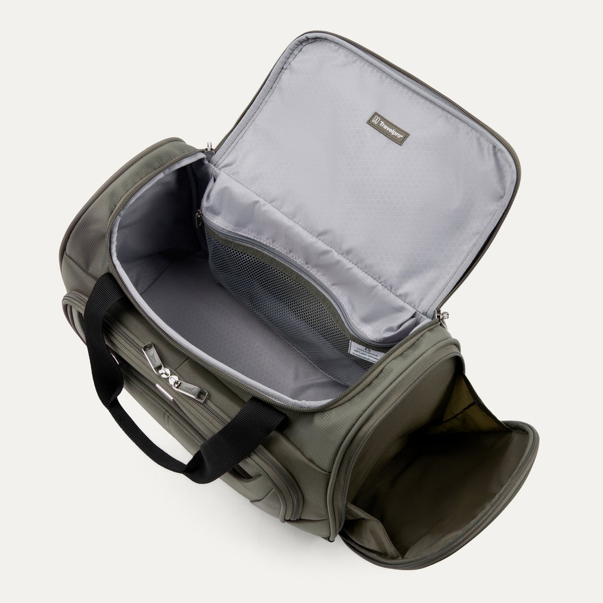 Travelpro Maxlite 5 Soft Tote in Slate Green — interior view