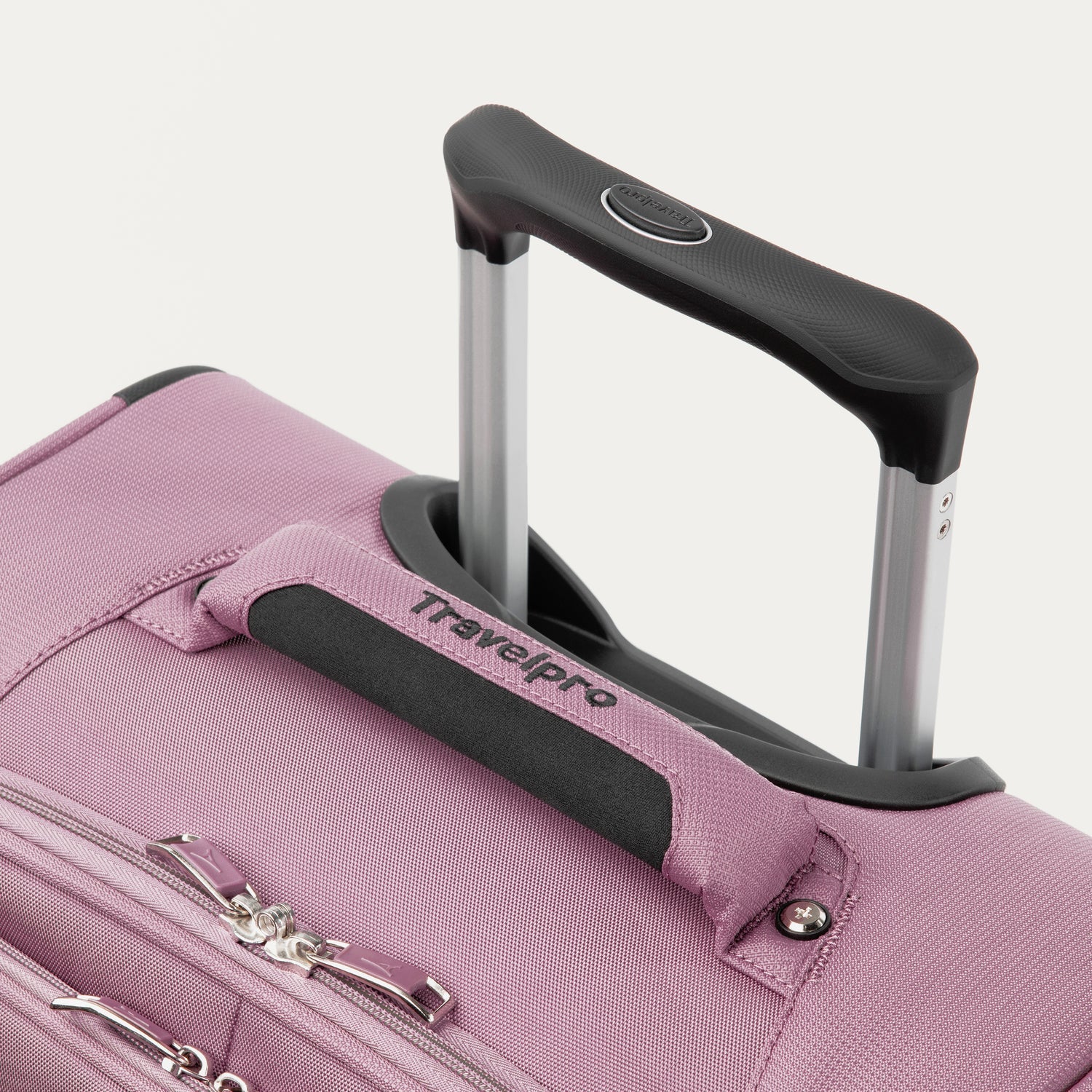 Travelpro Maxlite 5 22" Carry-On Expandable Rollaboard in Orchid Pink — detail view