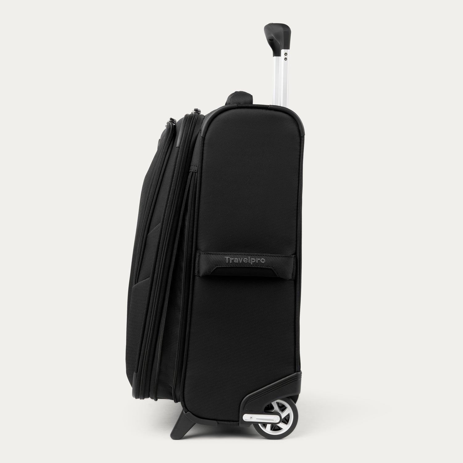 Travelpro Maxlite 5 International Carry-On Expandable Rollaboard in Black — angle view 2