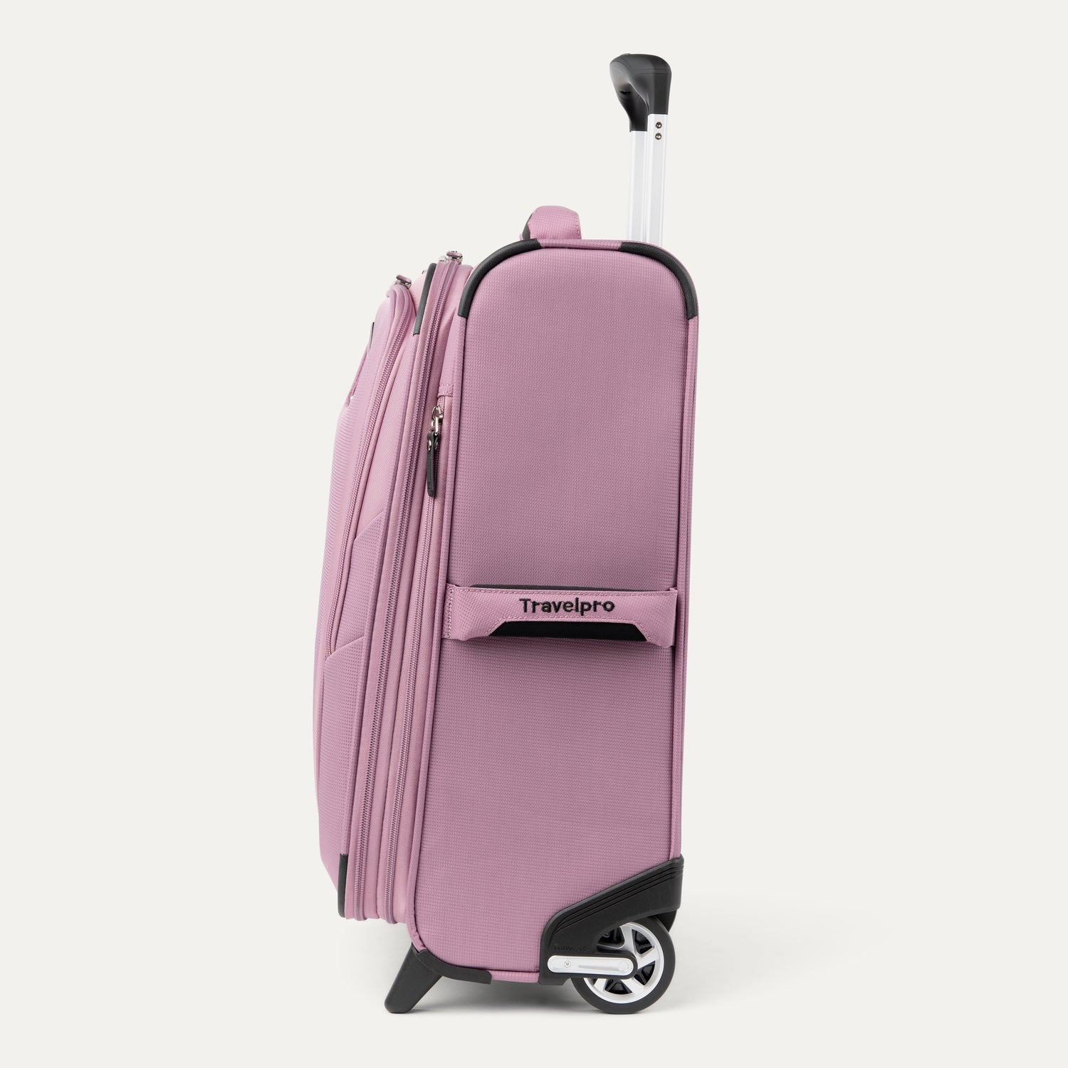 Travelpro Maxlite 5 International Carry-On Expandable Rollaboard in Orchid Pink — angle view 2