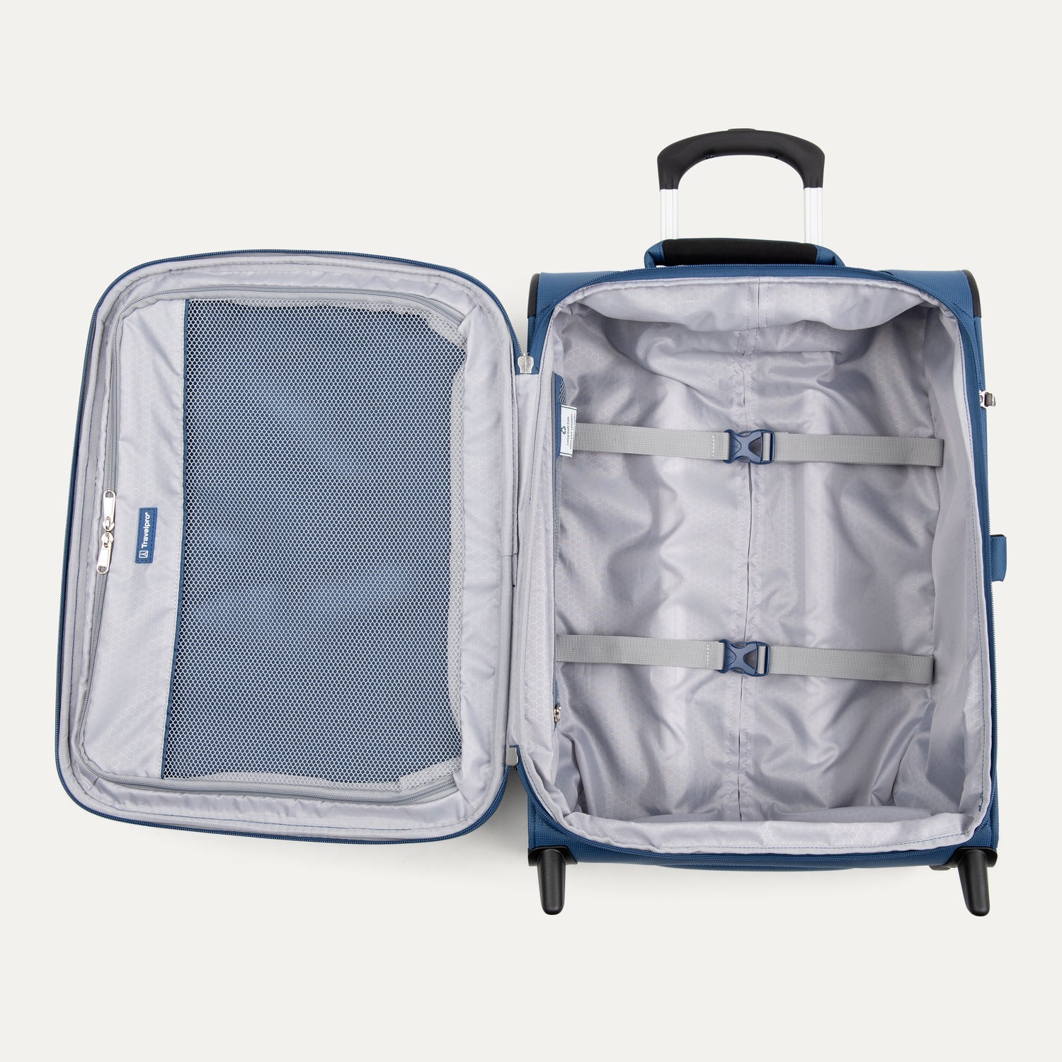 Travelpro Maxlite 5 International Carry-On Expandable Rollaboard in Ensign Blue — interior view