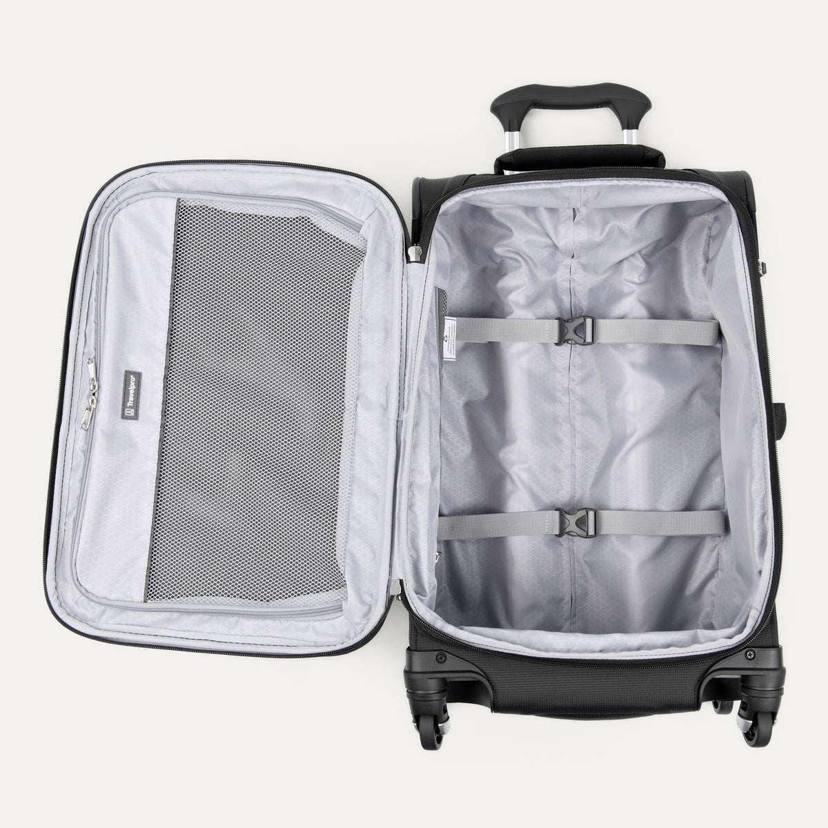 Travelpro Maxlite 5 21" Expandable Carry-On Spinner in Black — interior view