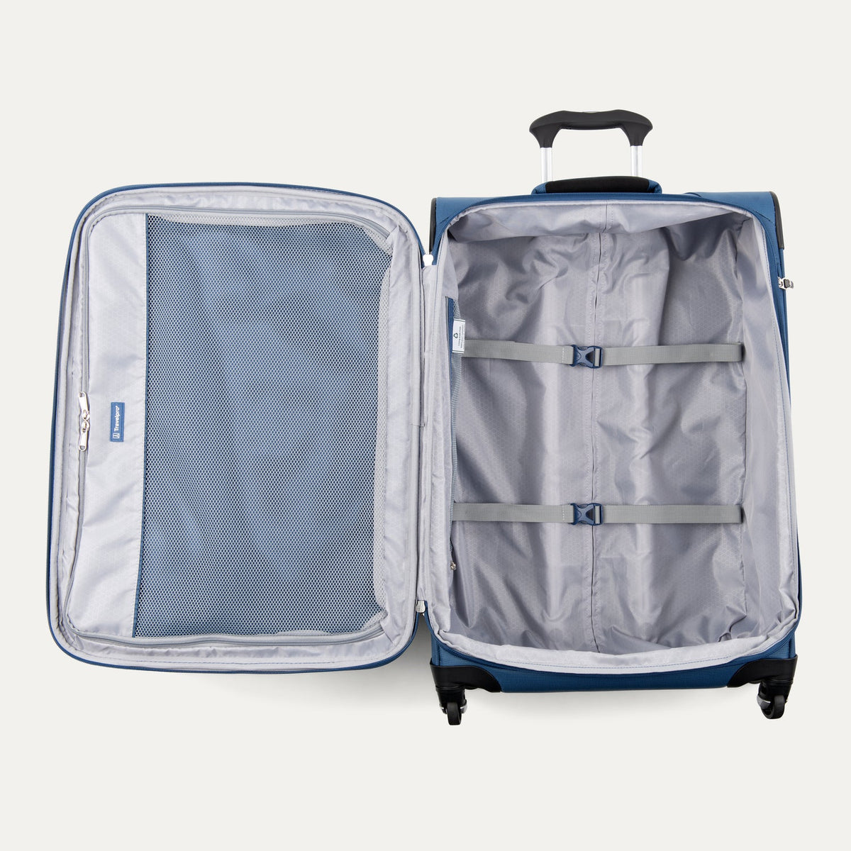 Travelpro Maxlite 5 25" Expandable Spinner in Ensign Blue — interior view