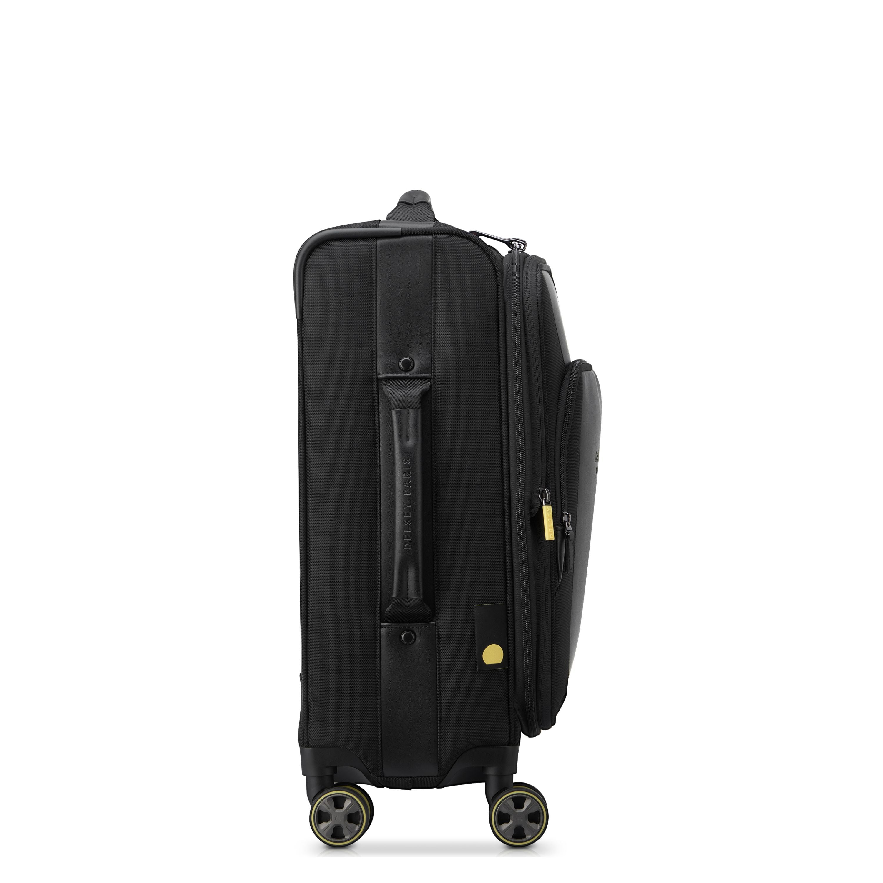 Delsey Wagram Carry-On Plus Expandable Spinner in Black — angle view 4 # color_Black