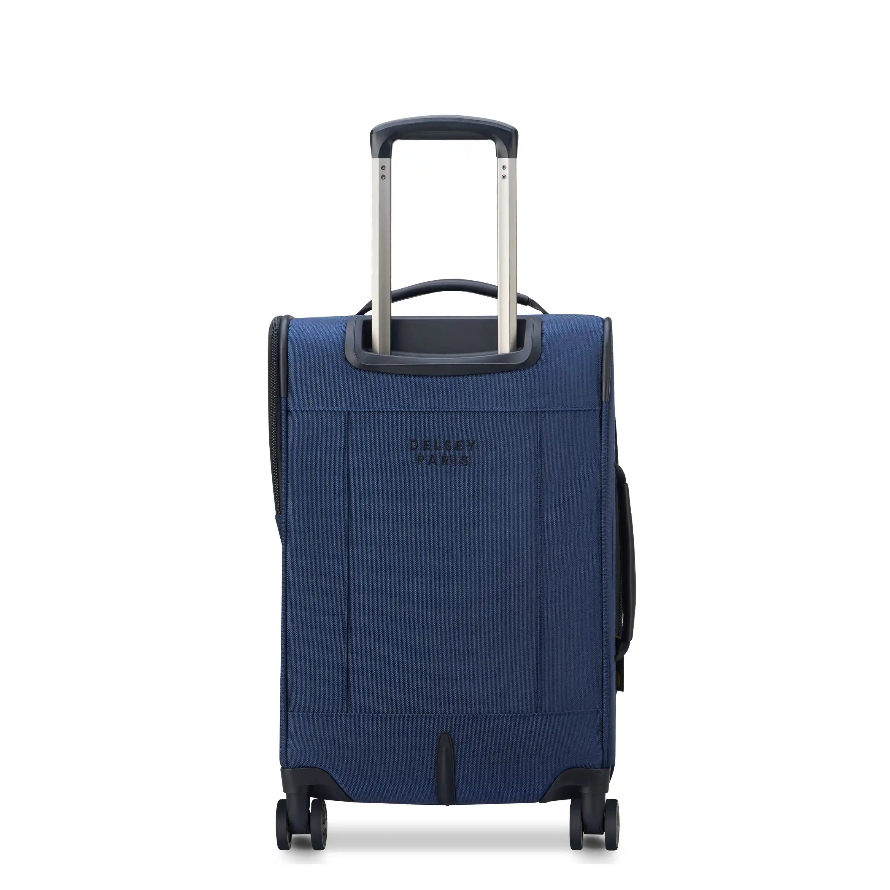 Delsey Wagram Carry-On Plus Expandable Spinner in Navy — back view # color_Navy