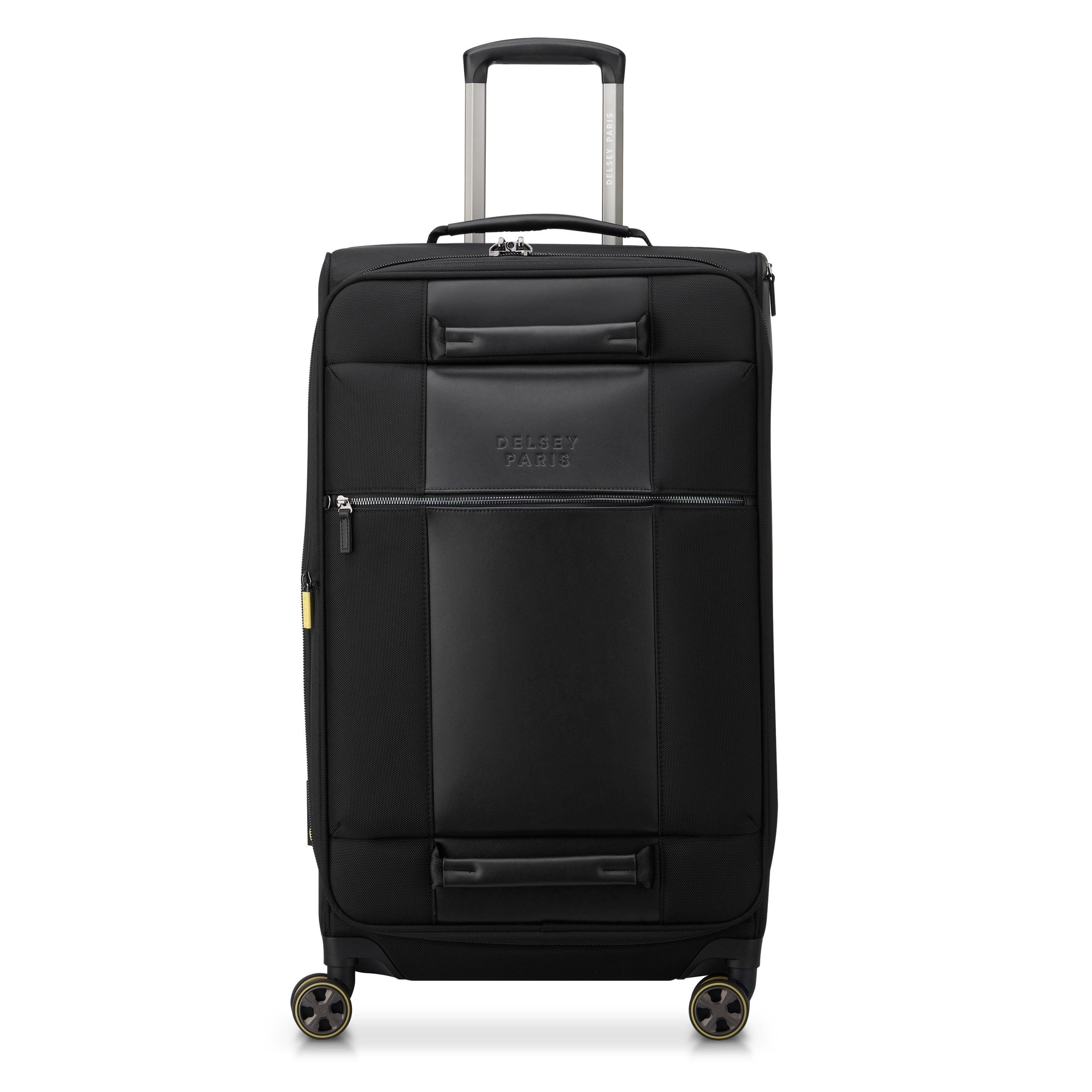 Delsey Wagram Medium Trunk Expandable Spinner in Black — front view # color_Black