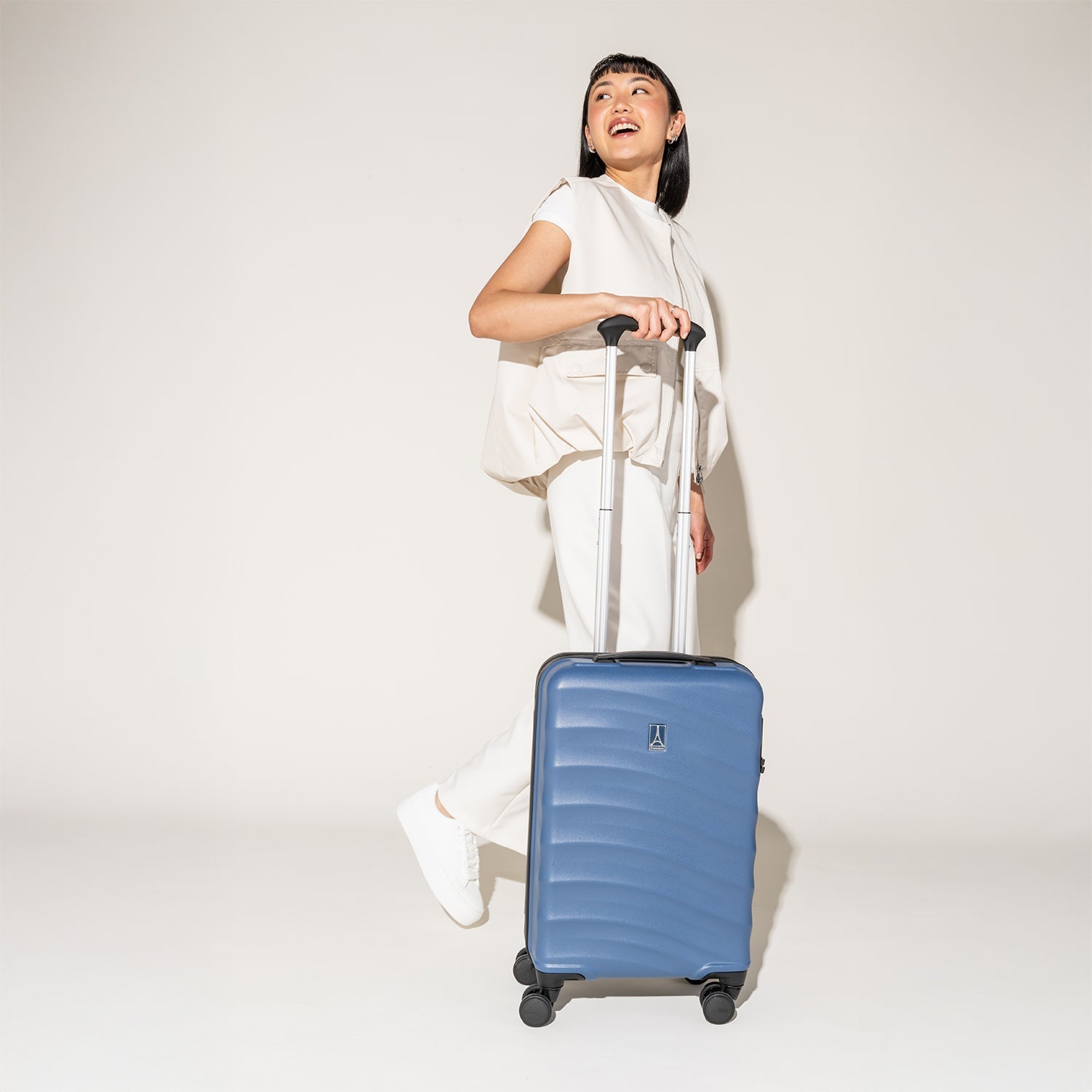 Travelpro Maxlite Air V2 Compact Carry-On Hardside Spinner in Ensign Blue — lifestyle