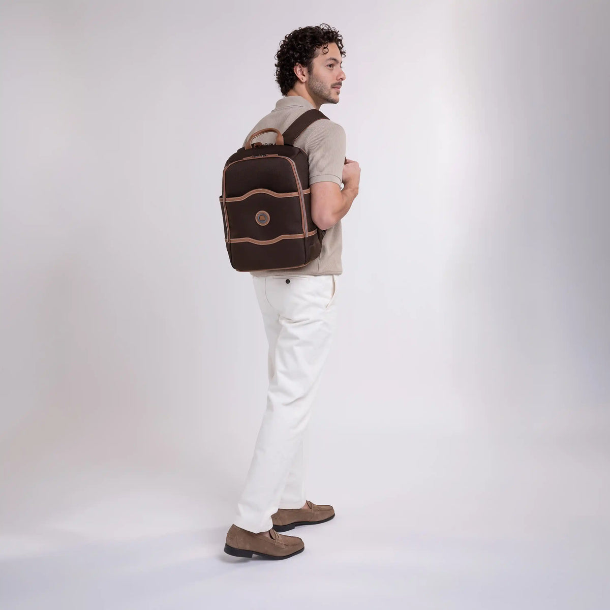 Delsey Chatelet Air 2.0 Laptop Backpack in Brown — lifestyle # color_Brown