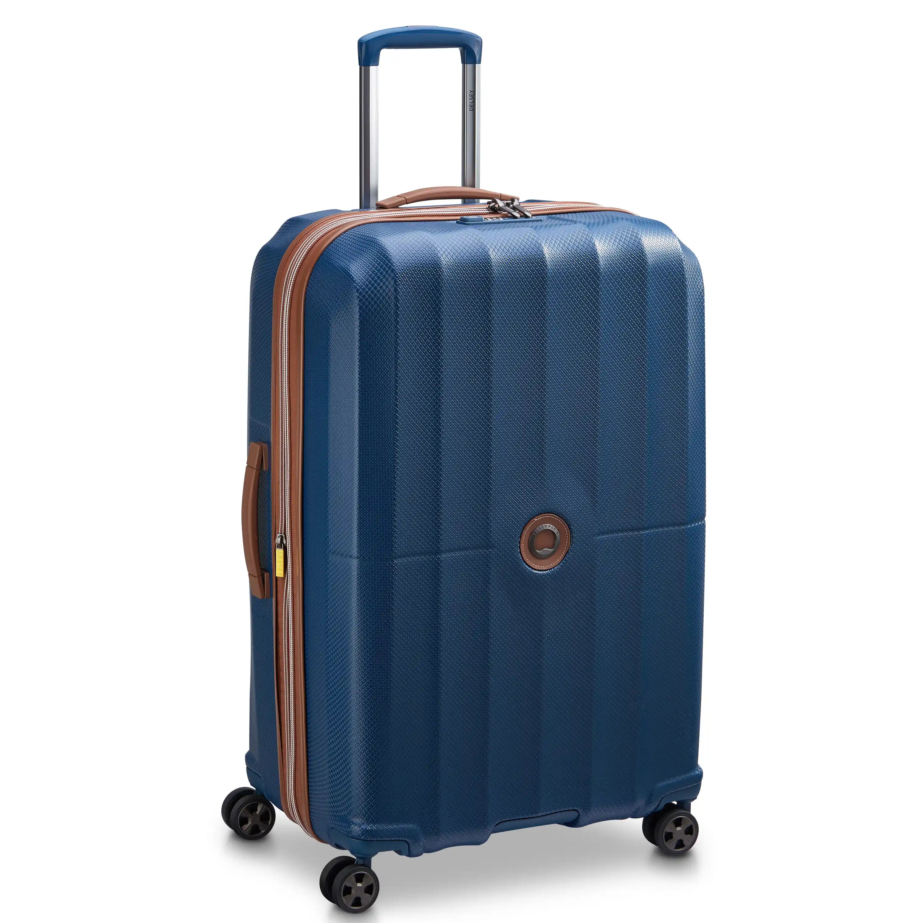 Delsey Carrousel Large Expandable Spinner in Navy — front view # color_Navy