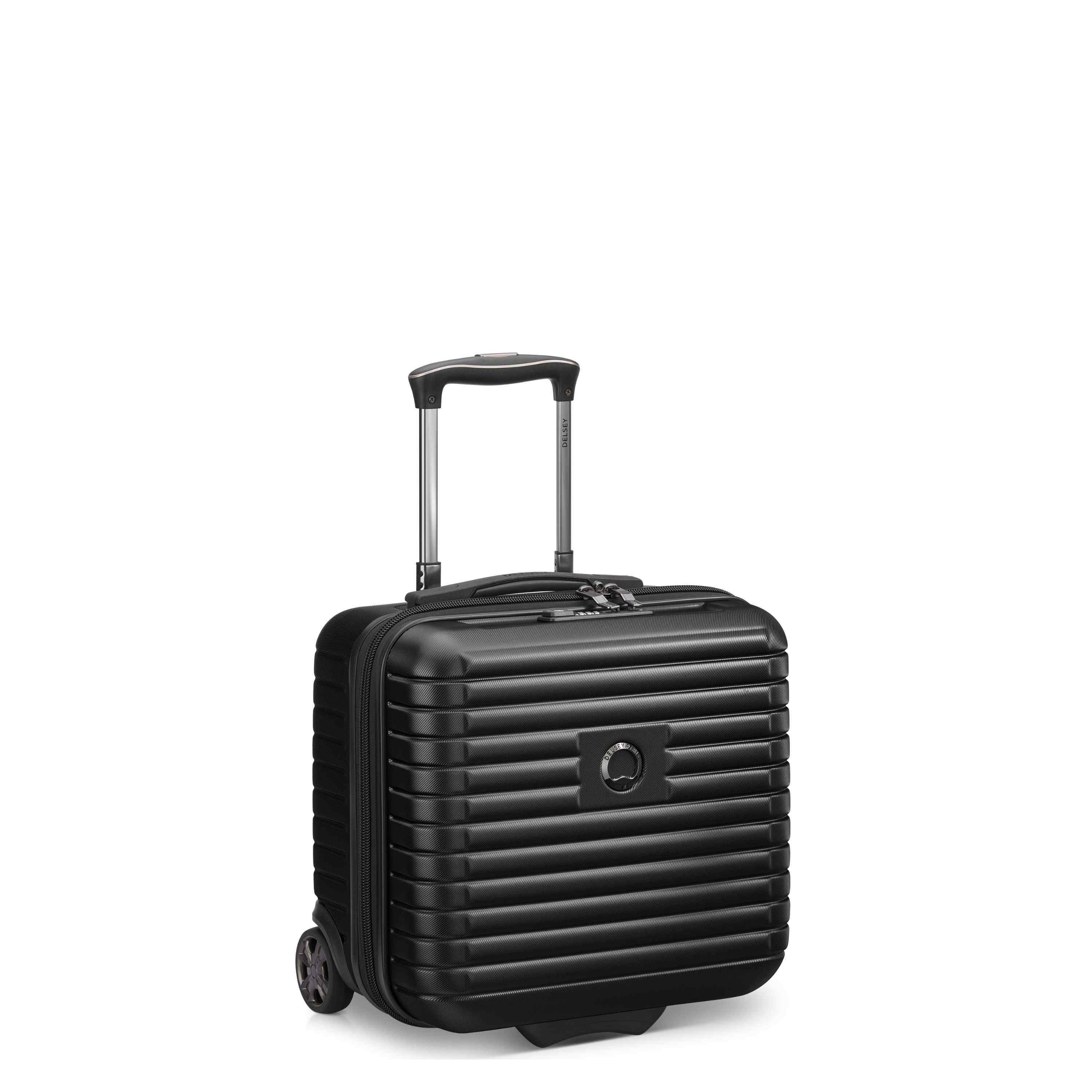 Delsey Cruise 3.0 2-Wheeled Underseater in Black — front view # color_Black