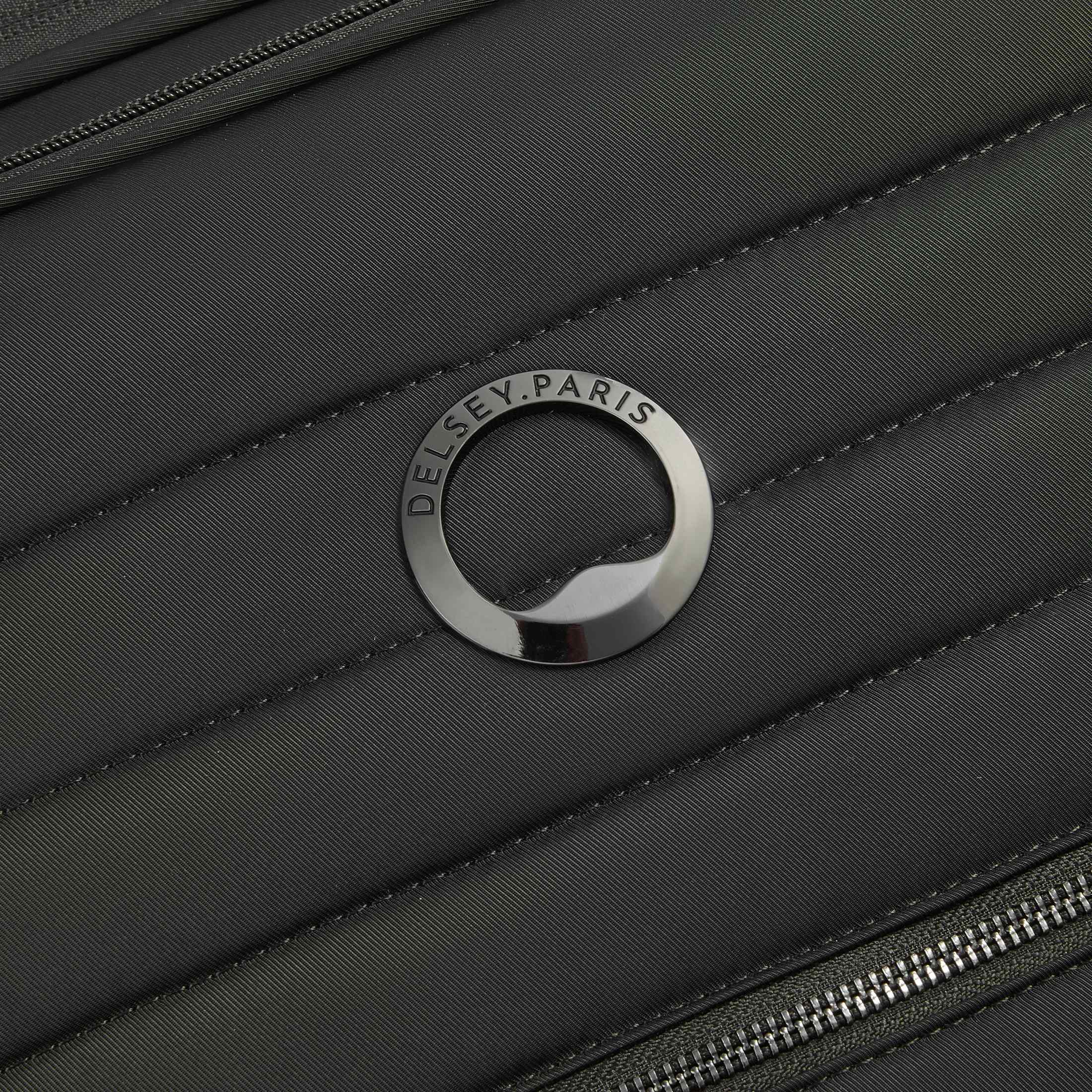 Delsey Cruise 3.0 Softside Carry-On Plus Expandable Spinner in Black — detail view 4 # color_Black