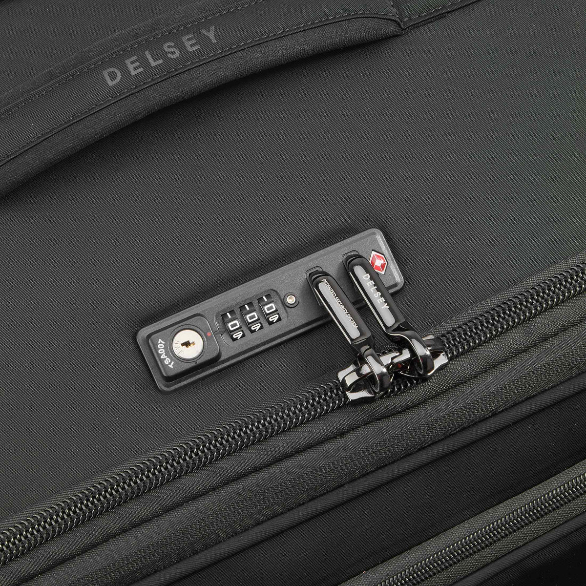Delsey Cruise 3.0 Softside Large Expandable Spinner in Black — detail view 2 # color_Black