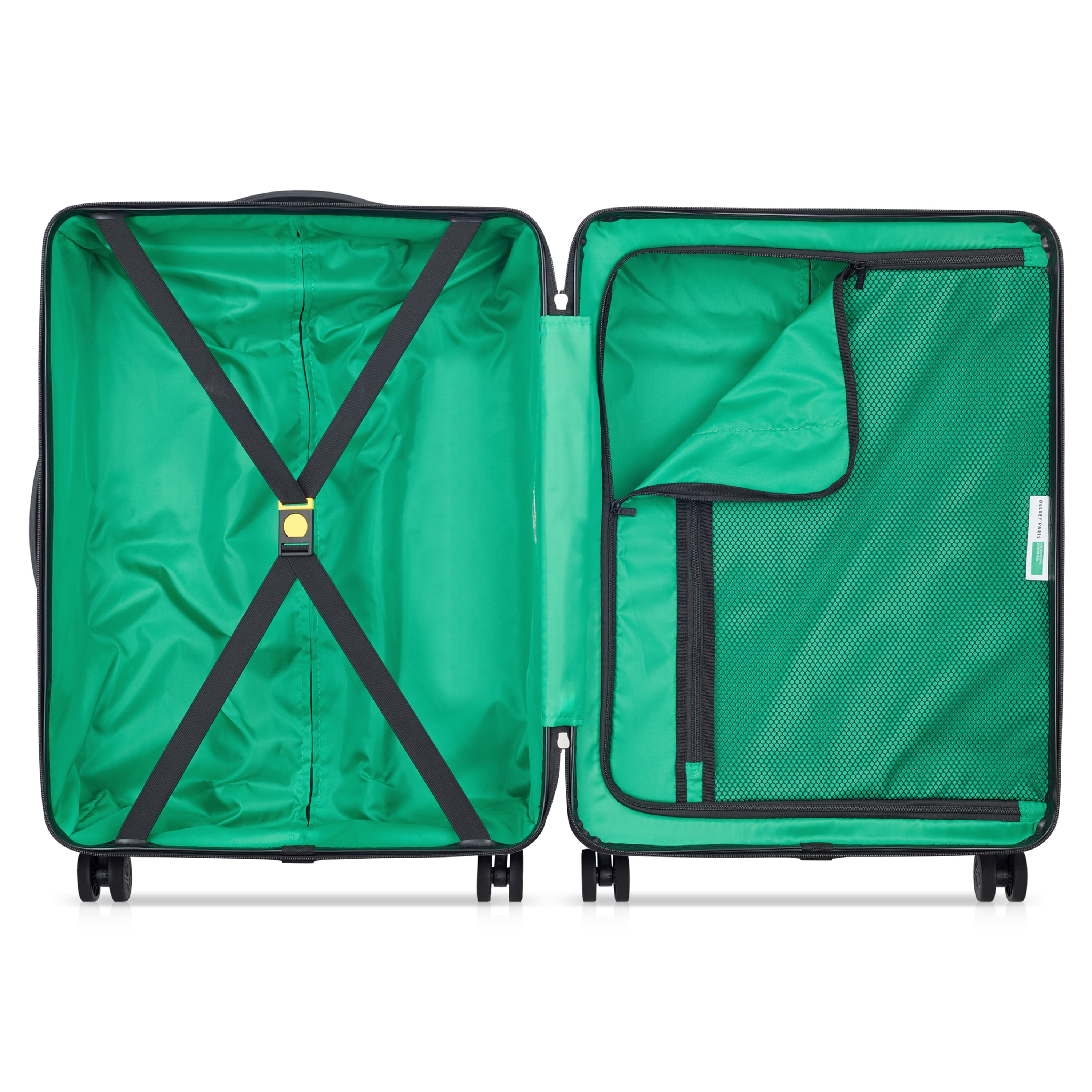 Delsey NOW! Hardside Medium Spinner in Black — interior view # color_Black