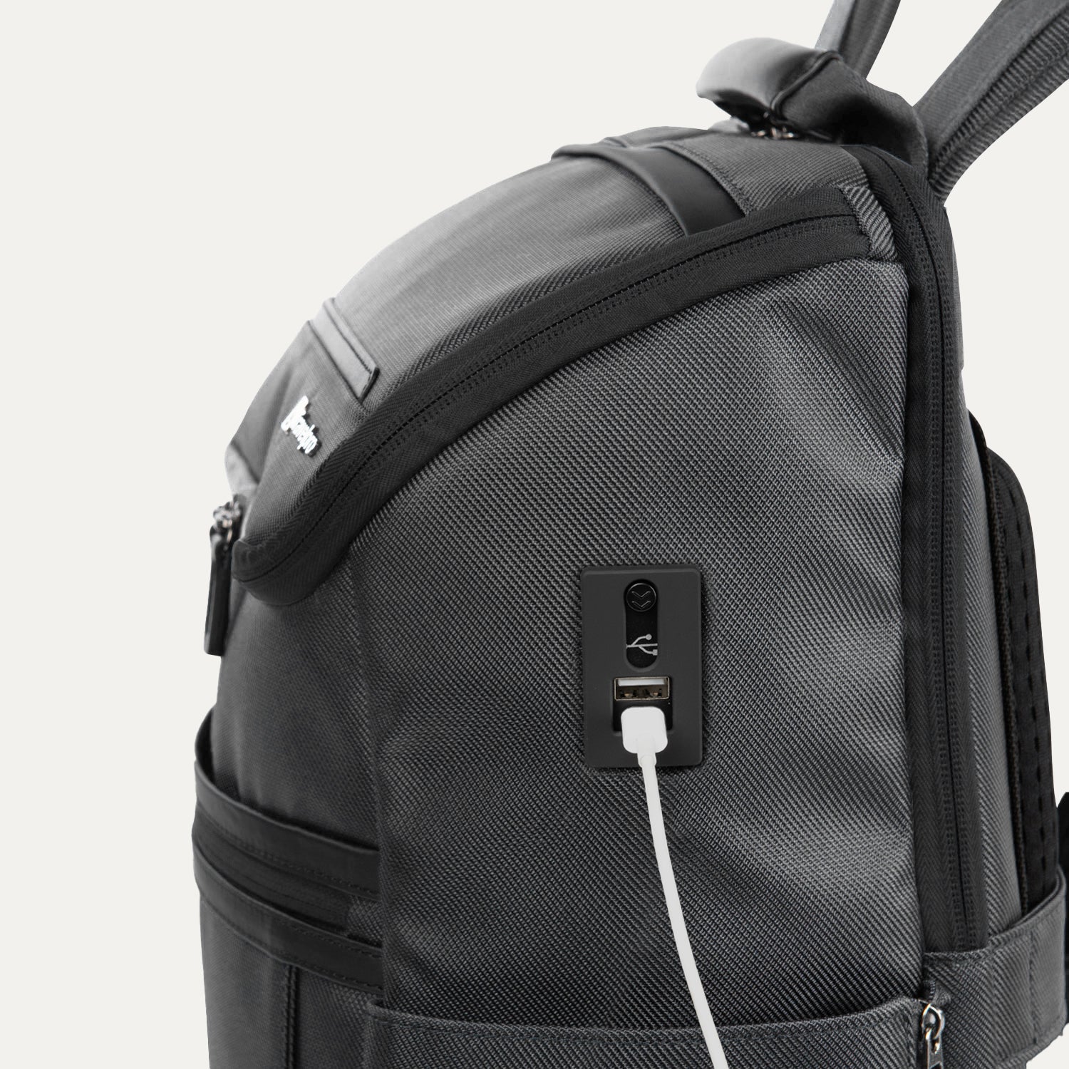 Travelpro Crew Executive Choice 3 Medium Top Load Backpack in Titanium Grey — angle view 2