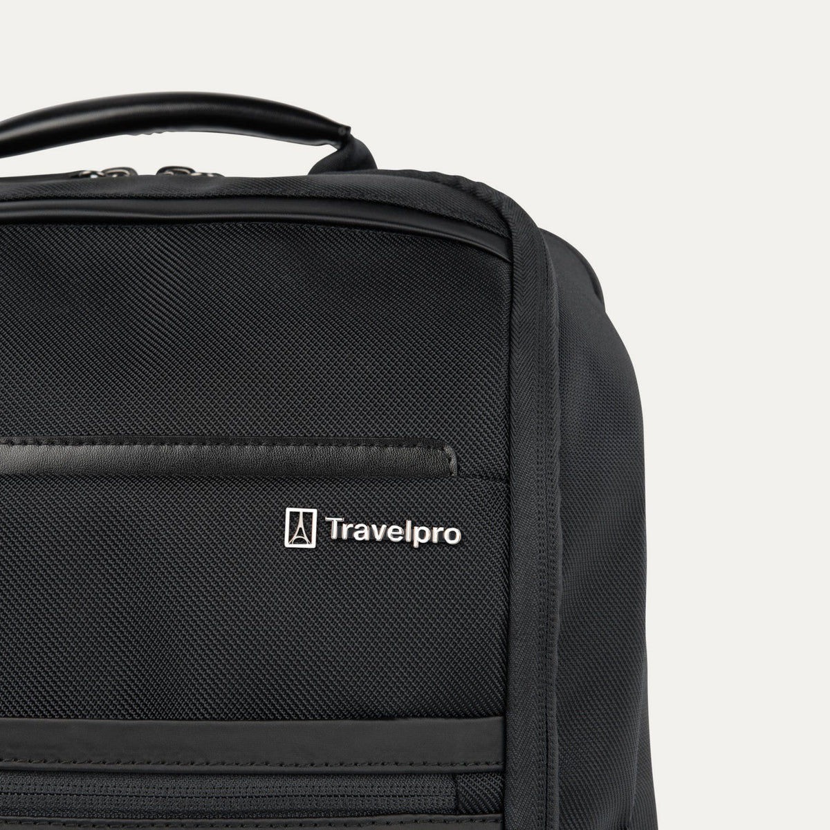 Travelpro Crew Executive Choice 3 Slim Laptop Backpack in Jet Black — detail view 3