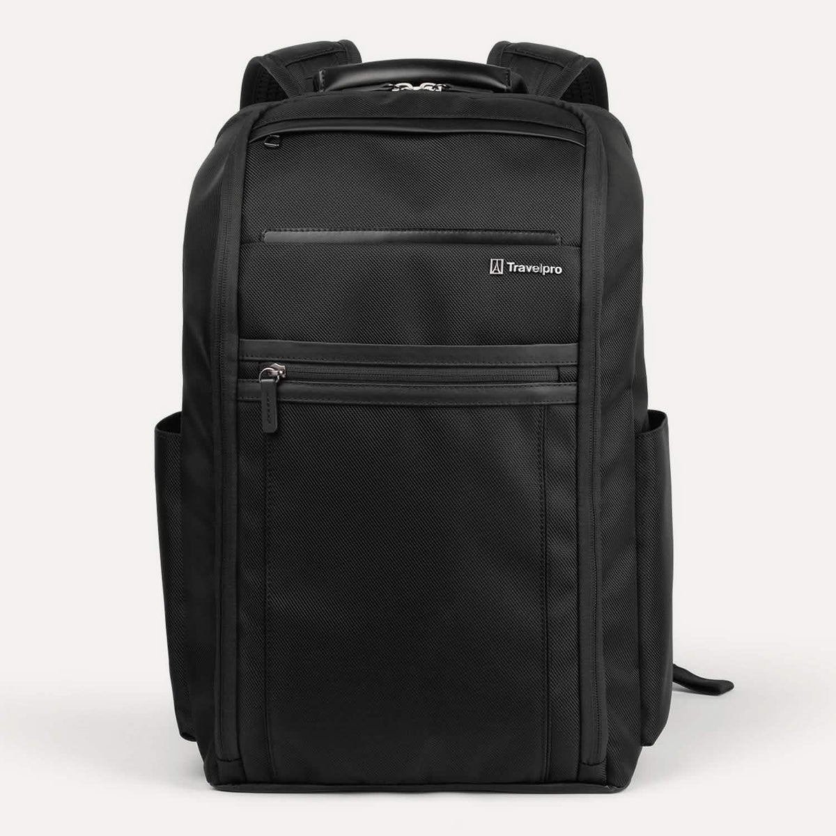 Travelpro Crew Executive Choice 3 Slim Laptop Backpack in Jet Black — front view