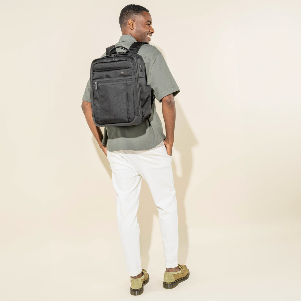 Travelpro Crew Executive Choice 3 Large Travel Backpack in Jet Black — lifestyle