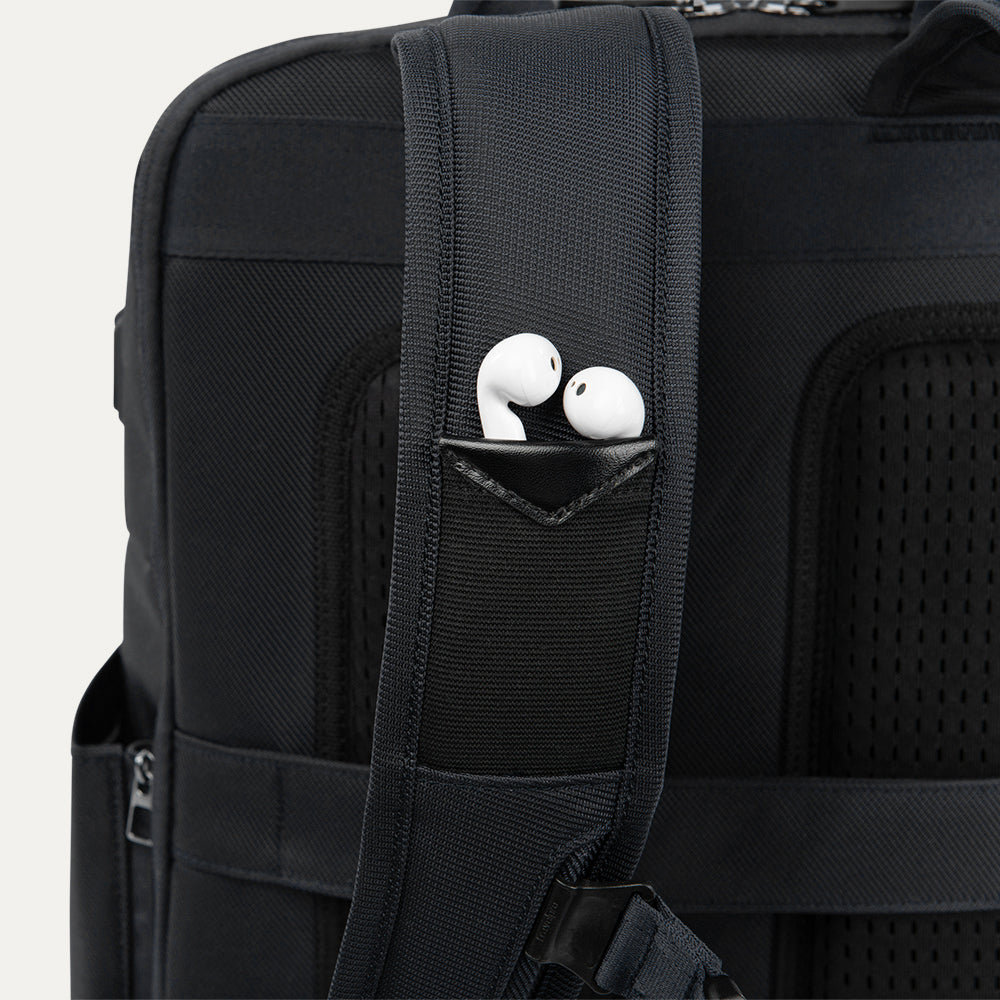 Travelpro Crew Executive Choice 3 Large Travel Backpack in Jet Black — detail view 2