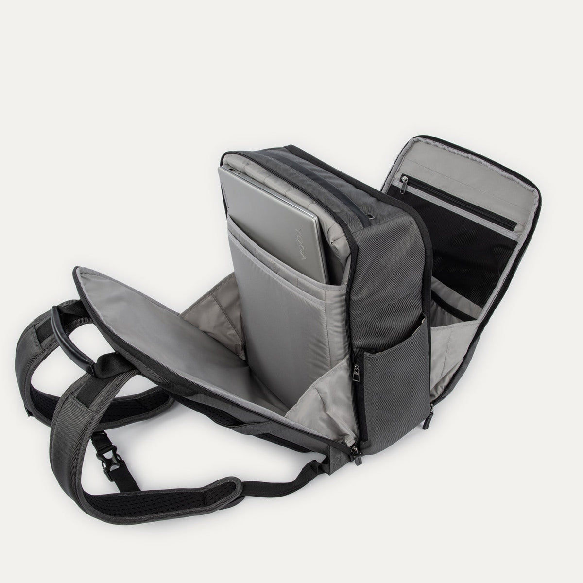 Travelpro Crew Executive Choice 3 Large Travel Backpack in Grey — interior view 3