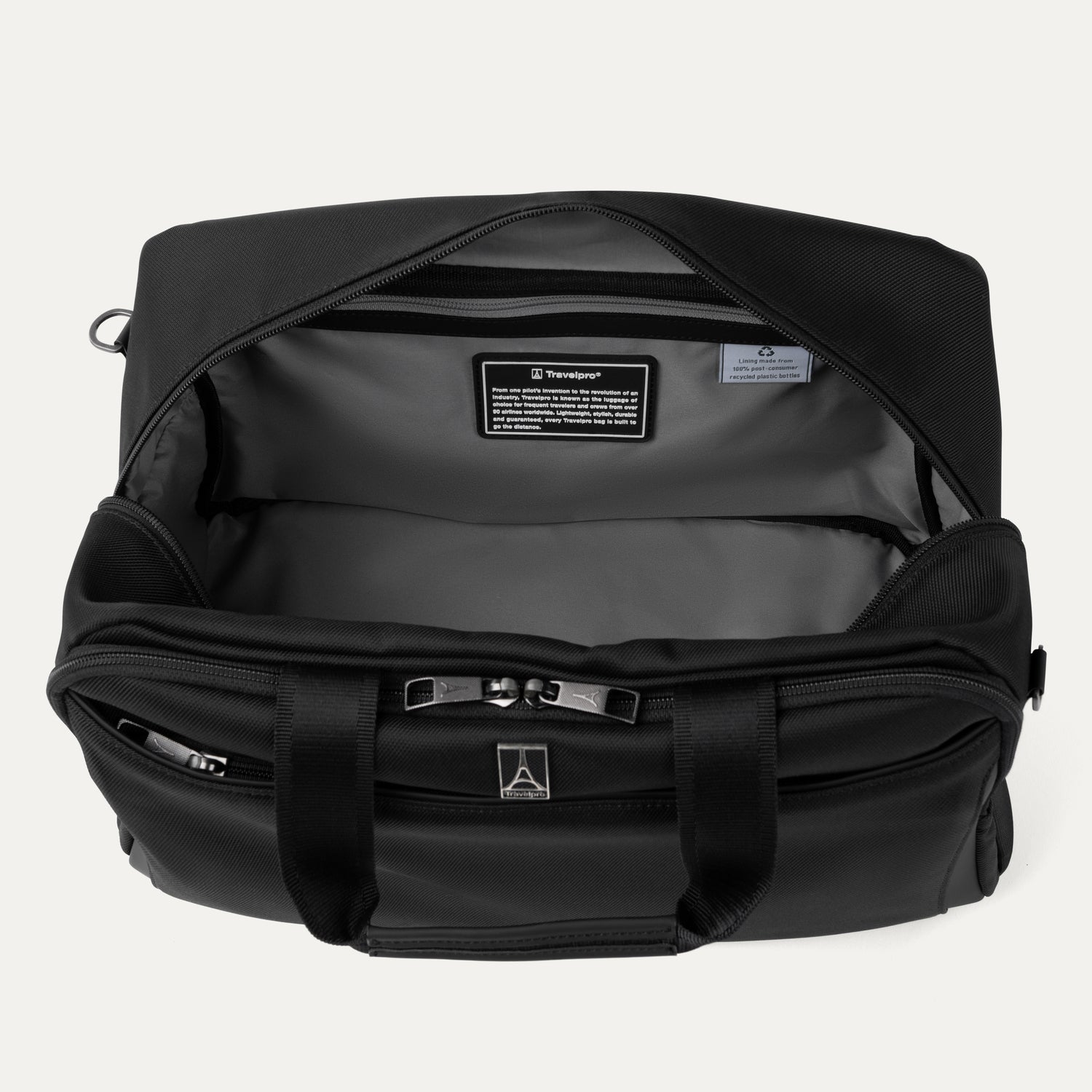 Travelpro Crew Classic UnderSeat Tote in Black — angle view 2