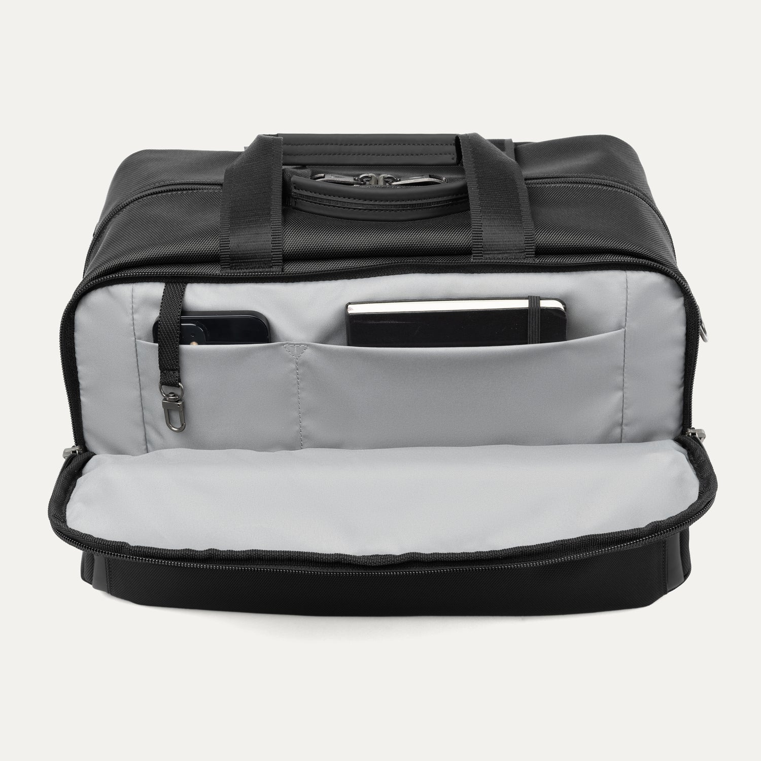 Travelpro Crew Classic UnderSeat Tote in Black — angle view 3