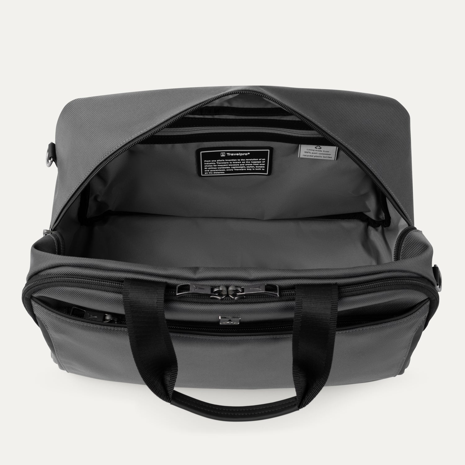 Travelpro Crew Classic UnderSeat Tote in Titanium Grey — angle view 2