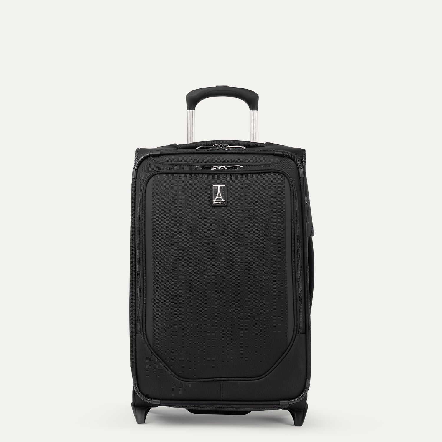 Travelpro Crew Classic Carry-On Expandable Rollaboard in Black — front view