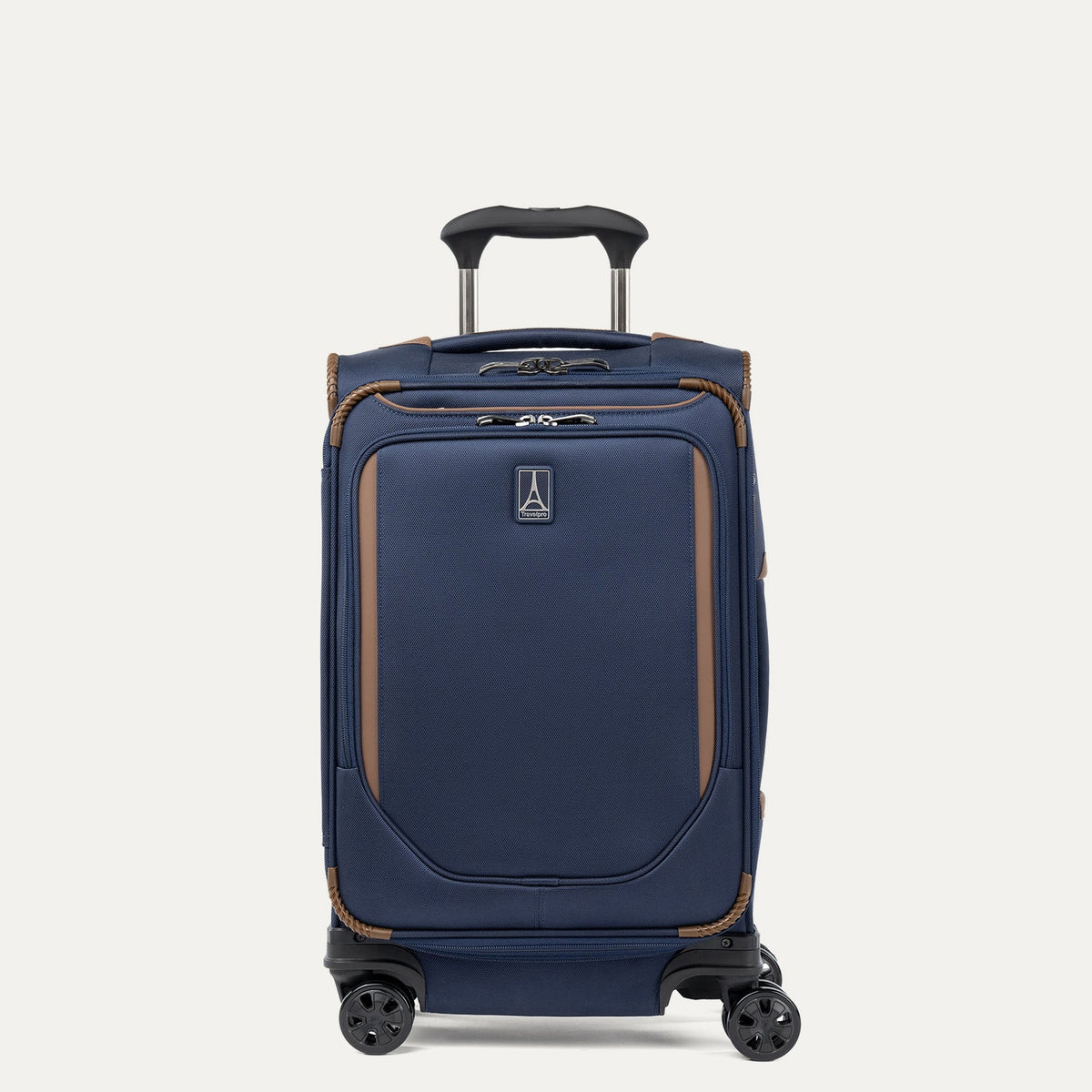 Travelpro Crew Classic Carry-On Spinner in Patriot Blue — front view # color_Patriot Blue