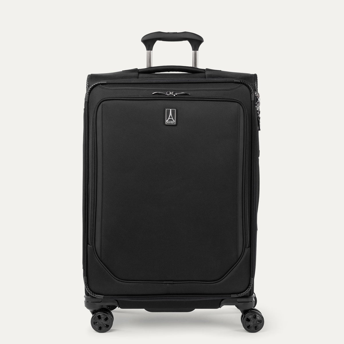 Travelpro Crew Classic Medium Check-In Spinner in Black — front view