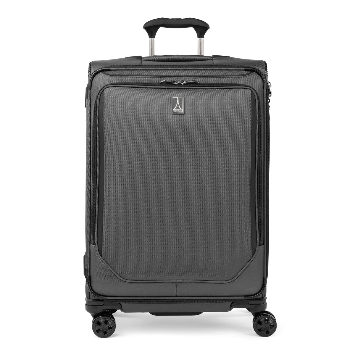 Travelpro Crew Classic Medium Check-In Spinner in Titanium Grey — front view # color_Titanium Grey
