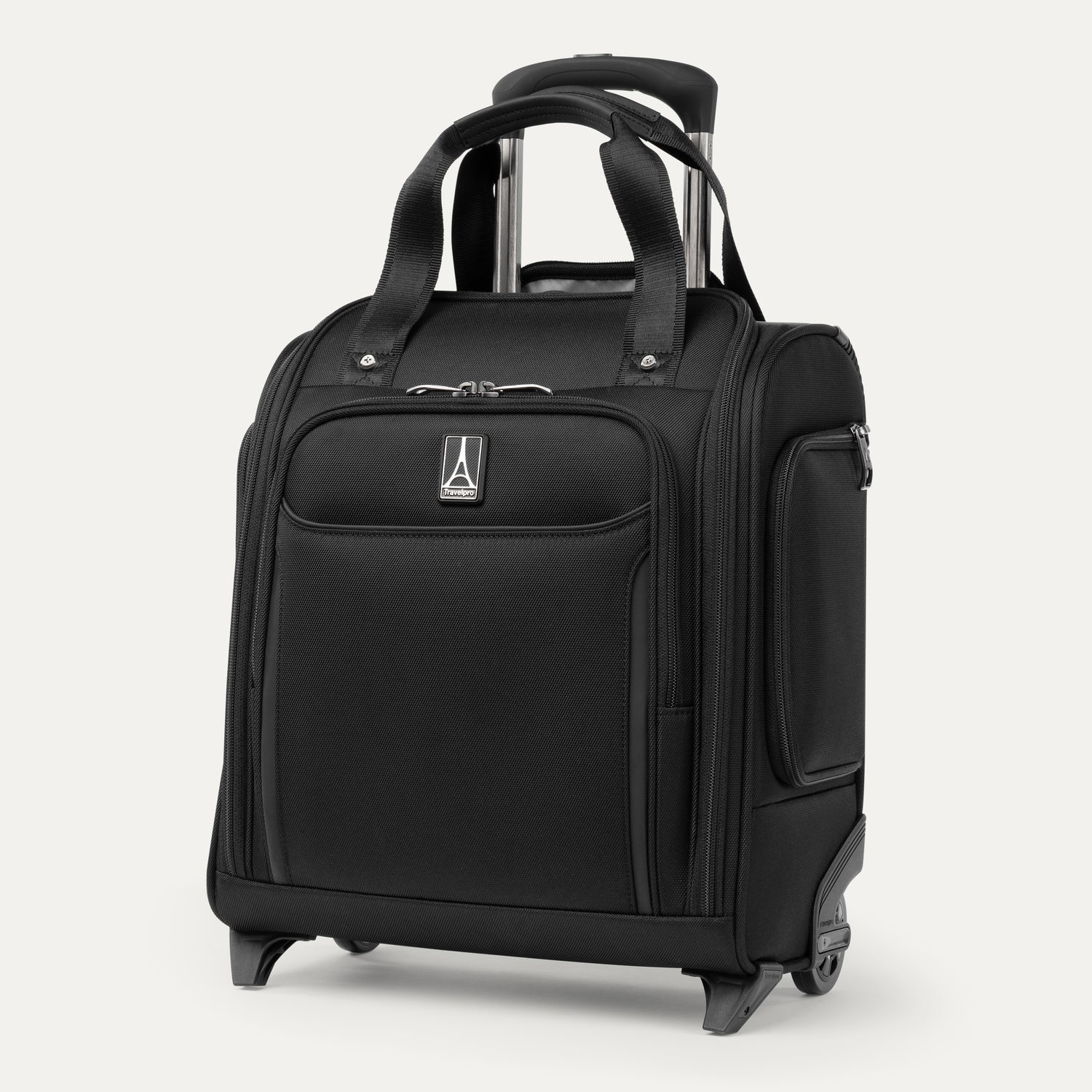 Travelpro Crew Classic Rolling UnderSeat Carry-On in Black — detail view