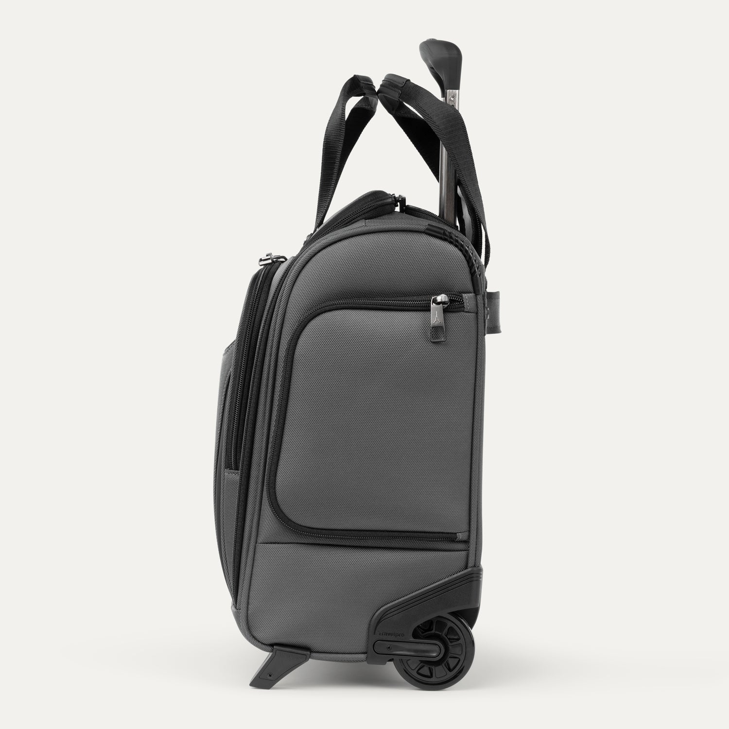 Travelpro Crew Classic Rolling UnderSeat Carry-On in Titanium Grey — angle view 2