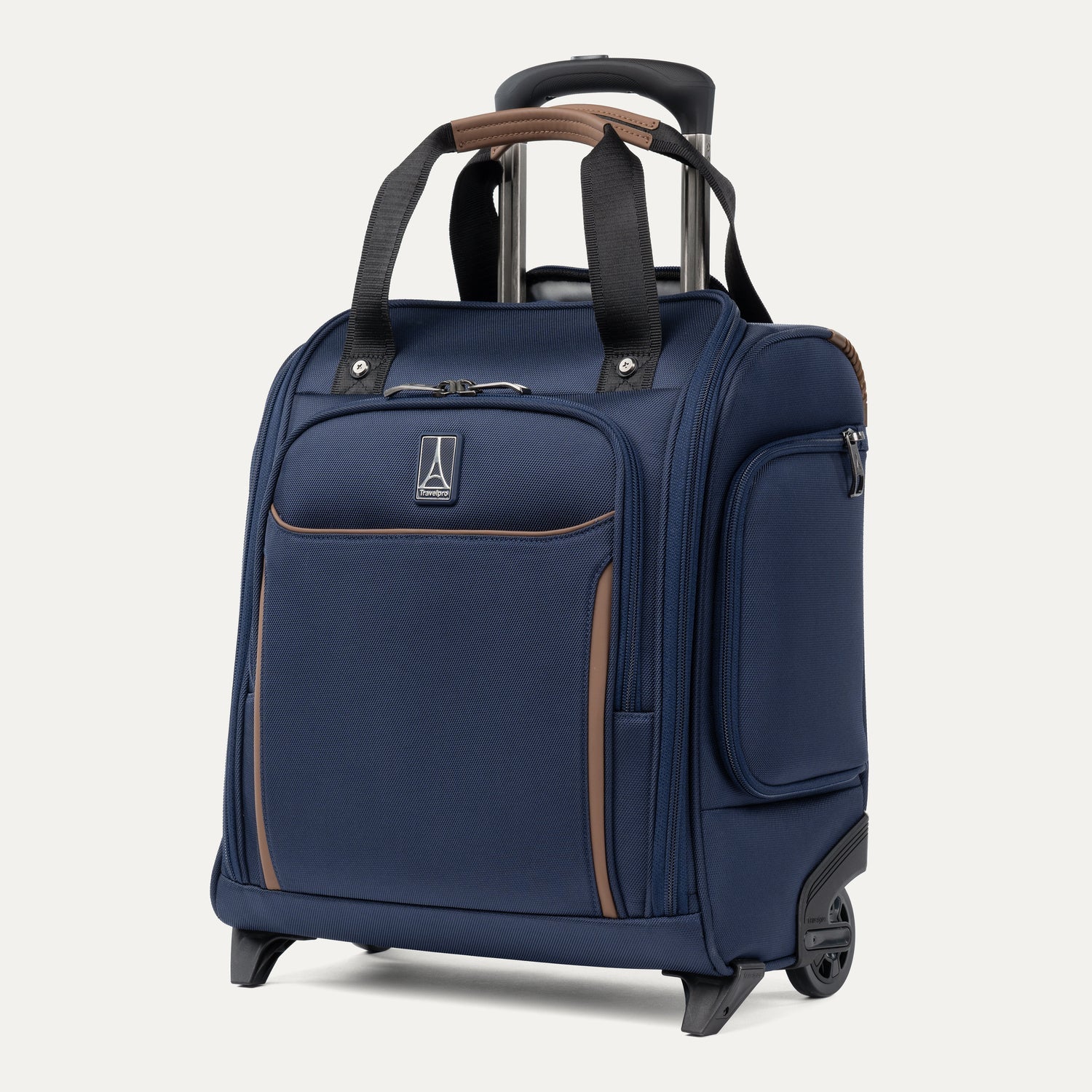 Travelpro Crew Classic Rolling UnderSeat Carry-On in Patriot Blue — lifestyle