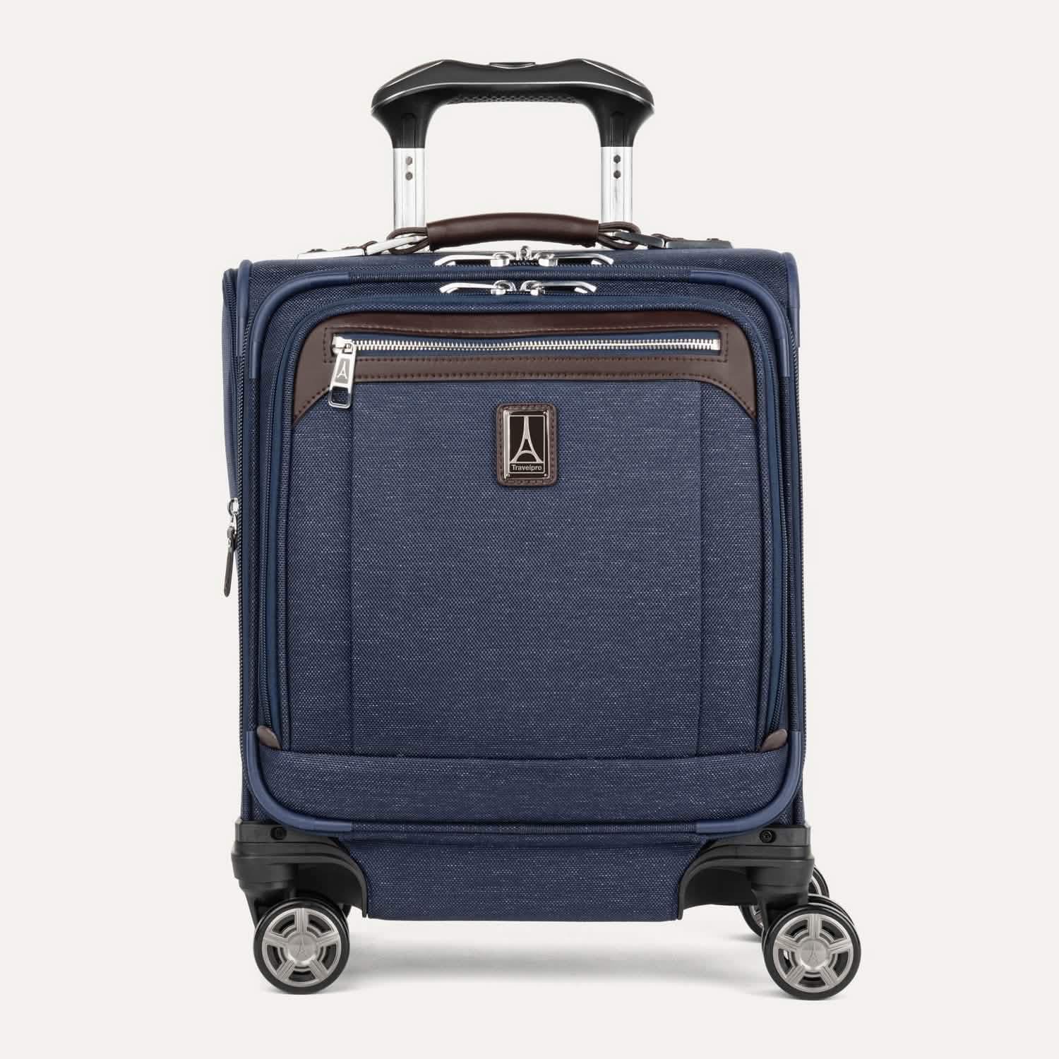 Travelpro Platinum Elite Carry-On Spinner Tote in True Navy — front view