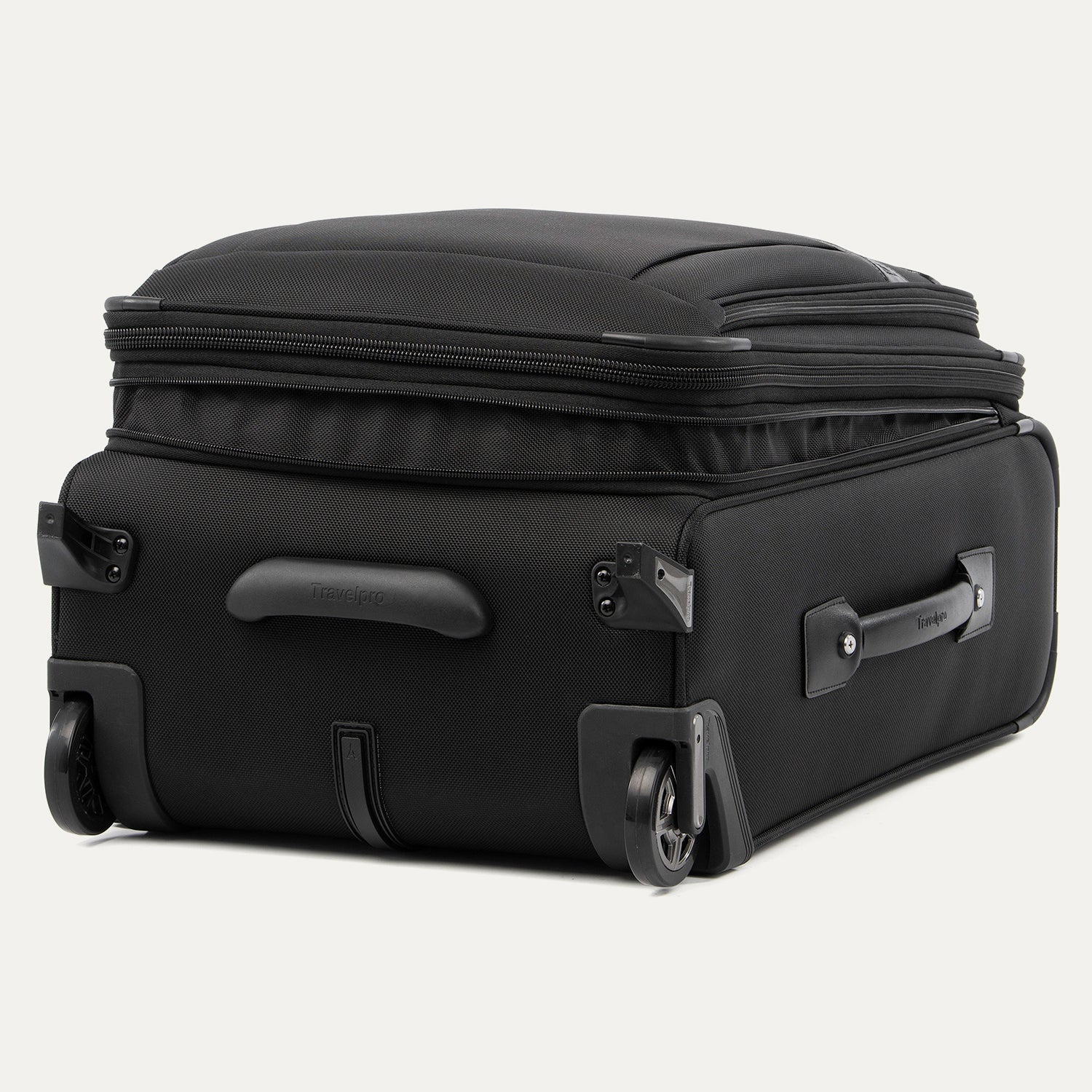 Travelpro Platinum Elite 22" Carry-On Expandable Rollaboard in Shadow Black — angle view 7