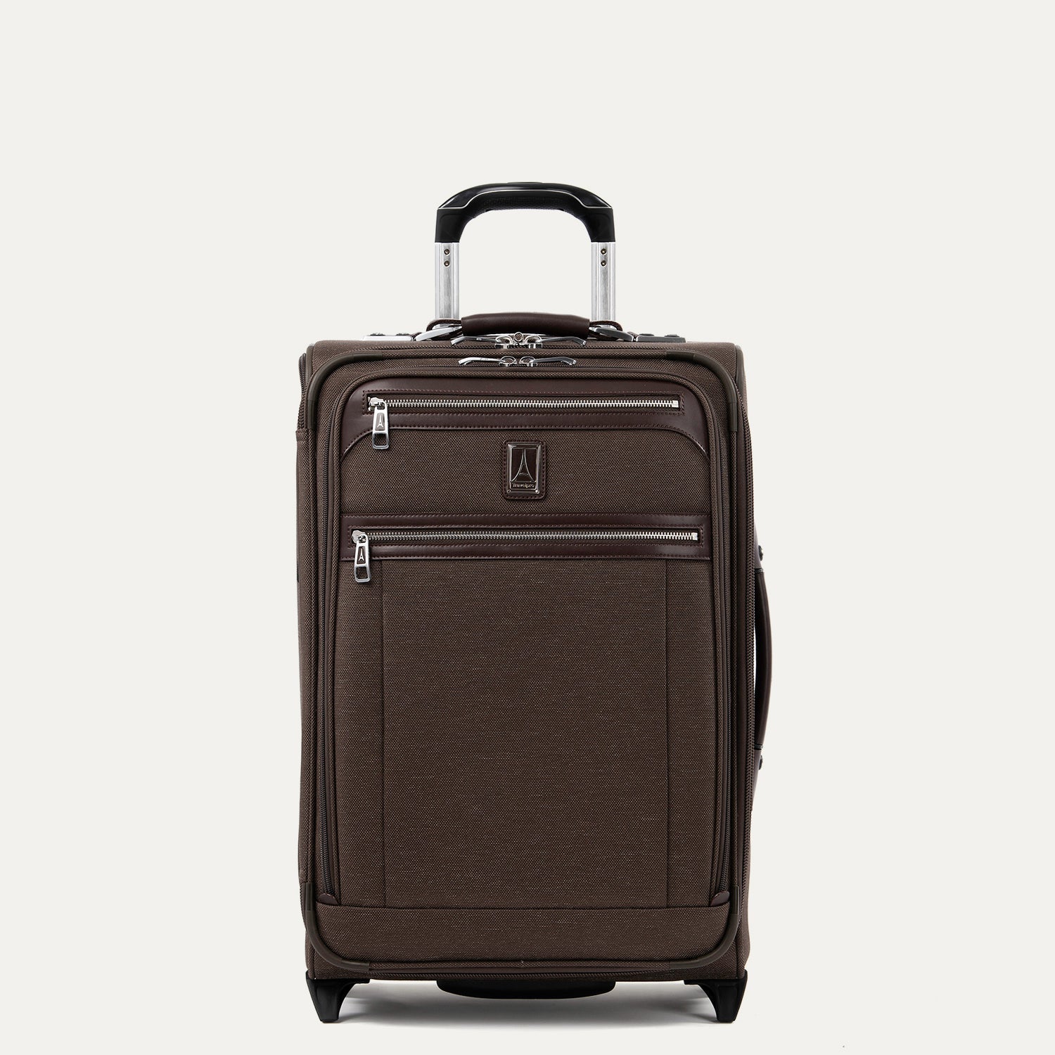 Travelpro Platinum Elite 22" Carry-On Expandable Rollaboard in Rich Espresso — front view