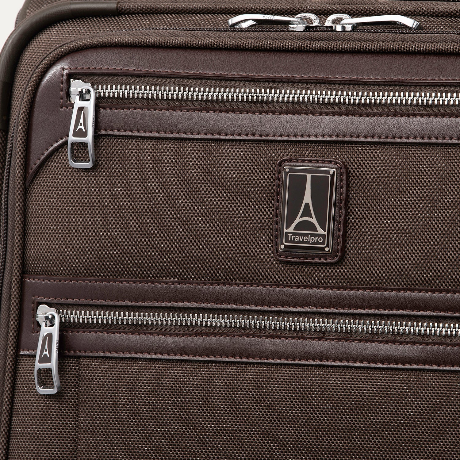 Travelpro Platinum Elite 22" Carry-On Expandable Rollaboard in Rich Espresso — angle view 8