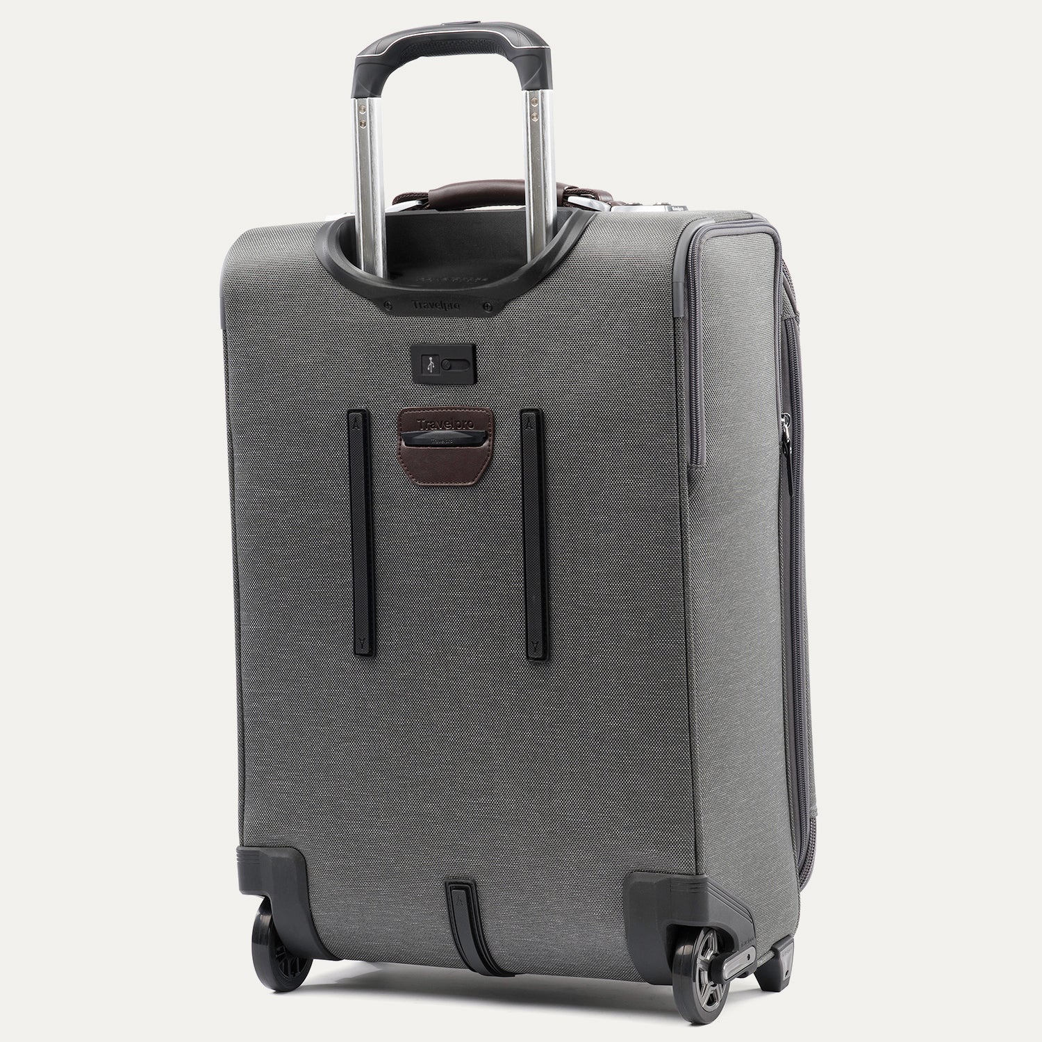 Travelpro Platinum Elite 22" Carry-On Expandable Rollaboard in Vintage Grey — angle view 5