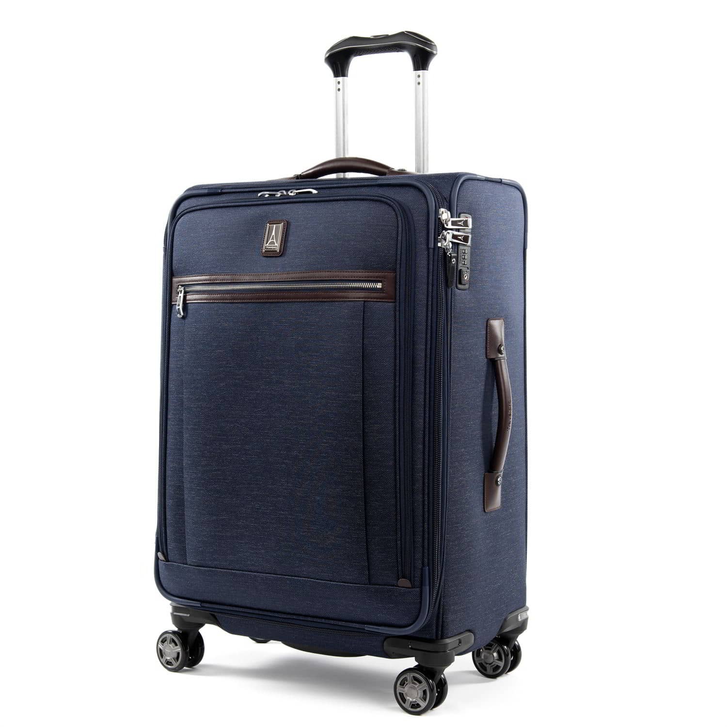Travelpro Platinum Elite 25" Expandable Spinner in True Navy — front view # color_True Navy