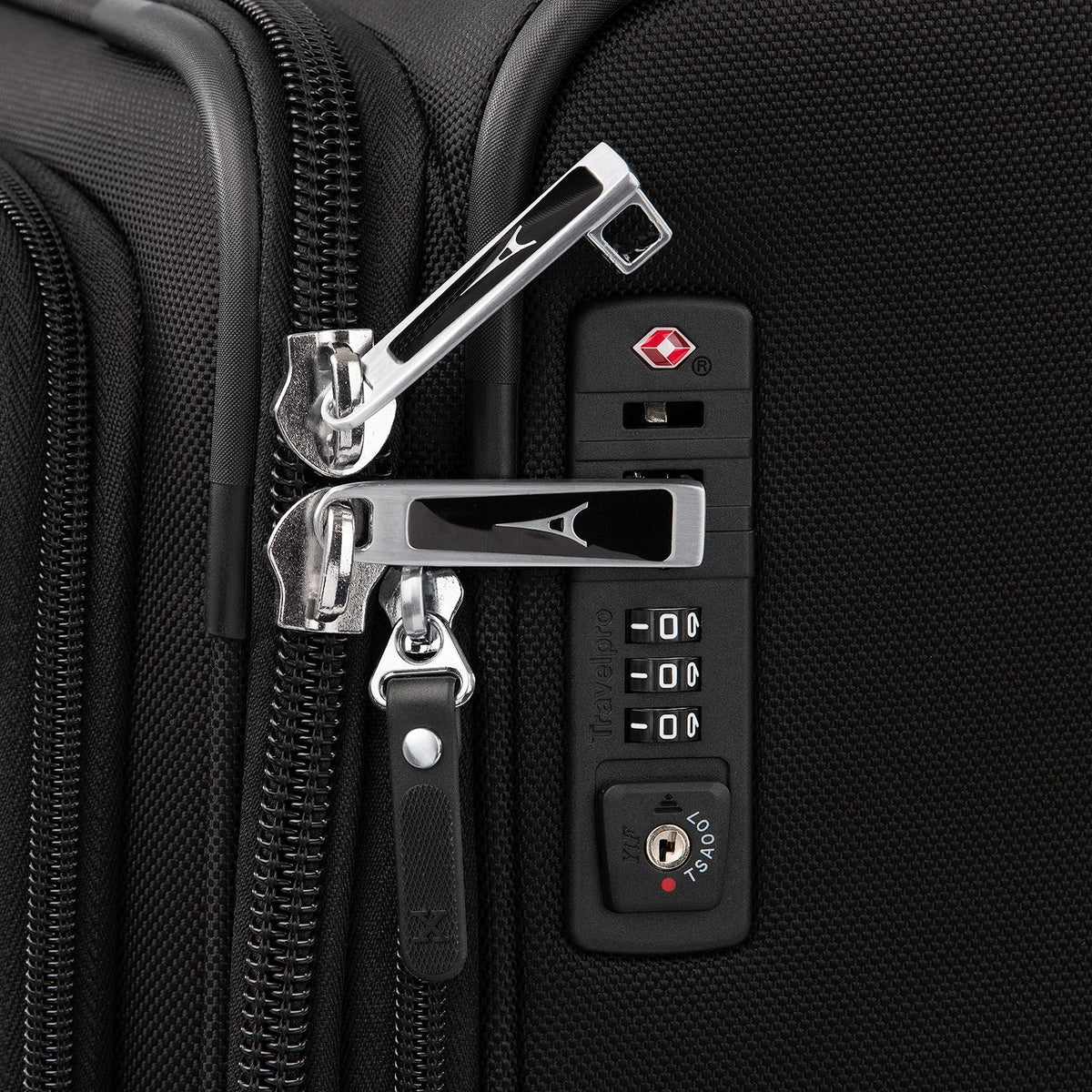 Travelpro Platinum Elite 29” Expandable Spinner in Shadow Black — detail view 2