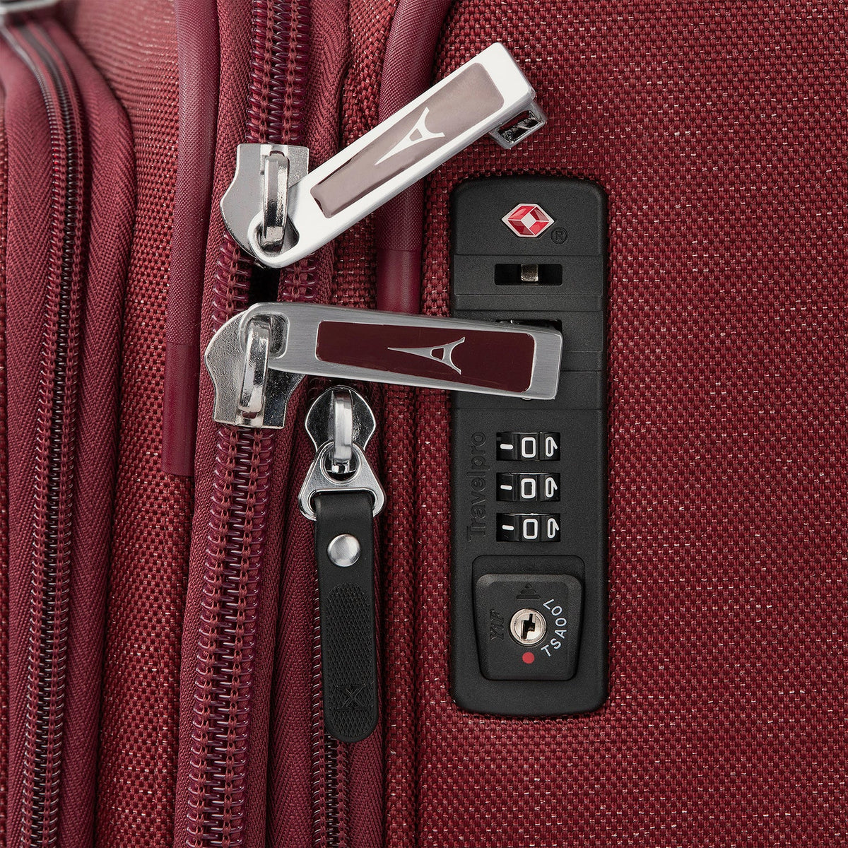 Travelpro Platinum Elite 29” Expandable Spinner in Bordeaux — detail view 2