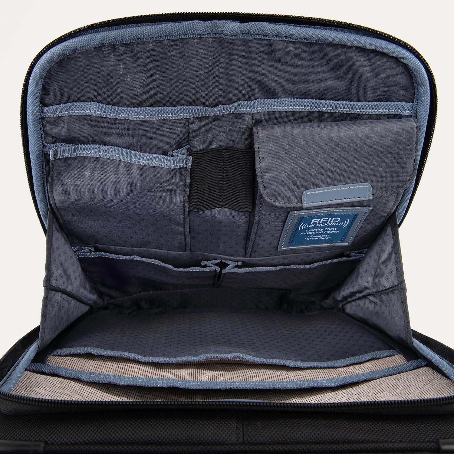 Travelpro Platinum Elite 20" Carry-On Expandable Business Plus Spinner in Shadow Black — angle view 7