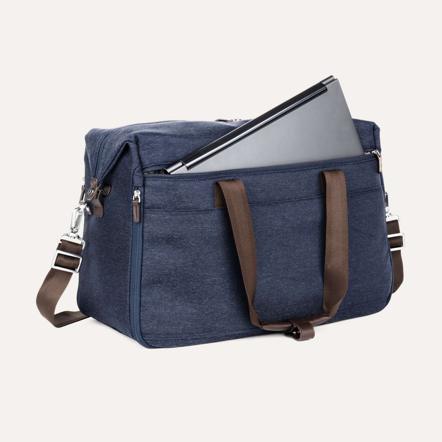Travelpro Platinum Elite Soft Duffel in True Navy — angle view 3
