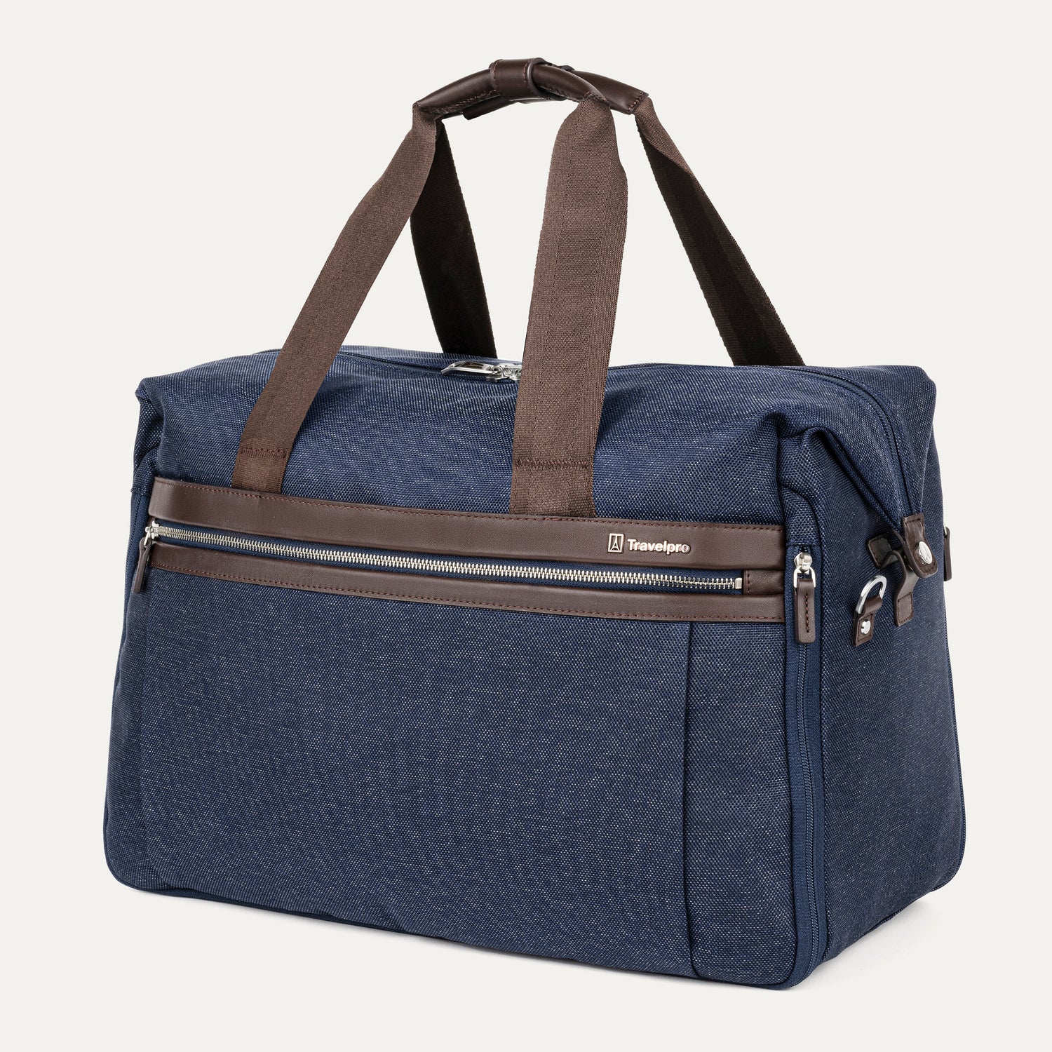 Travelpro Platinum Elite Soft Duffel in True Navy — angle view 7