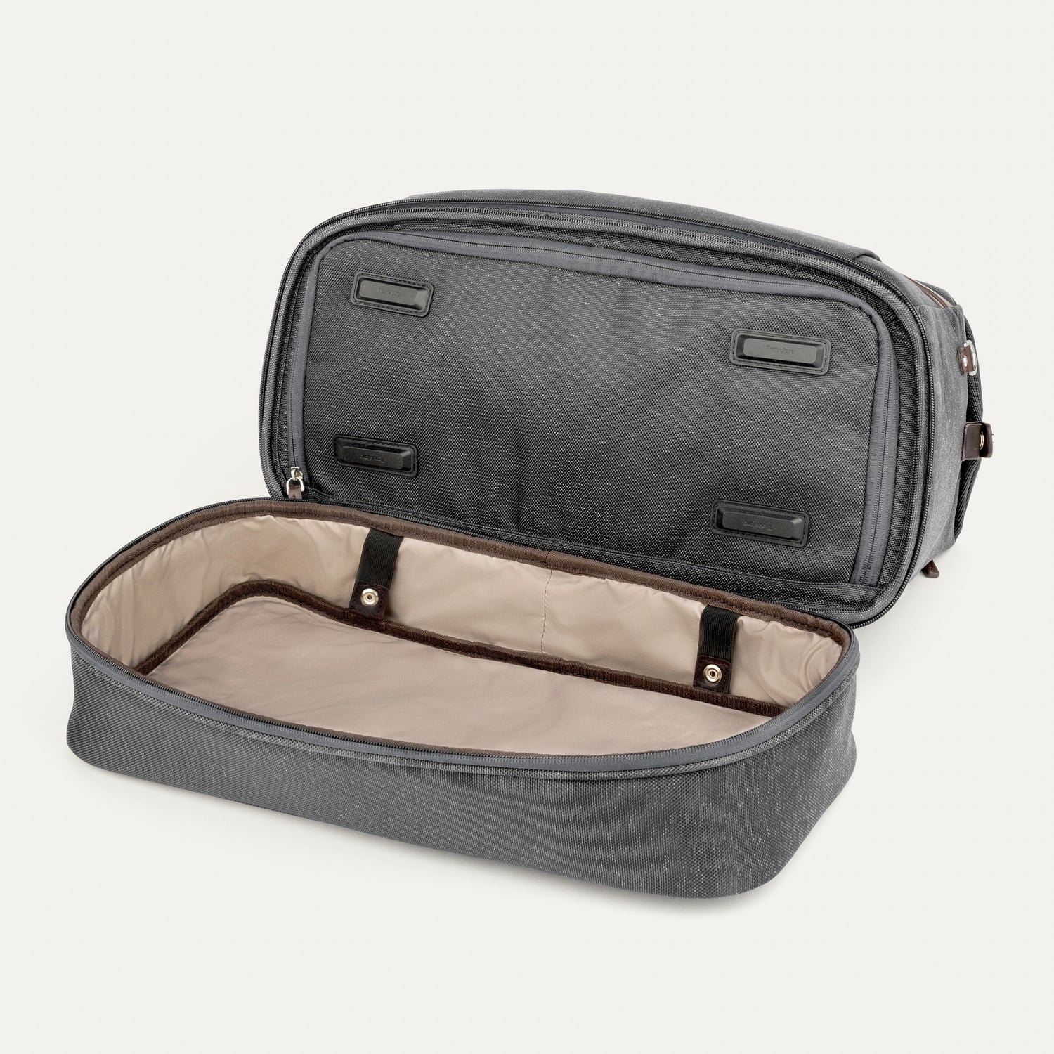 Travelpro Platinum Elite Drop-Bottom Weekender in Vintage Grey — angle view 4