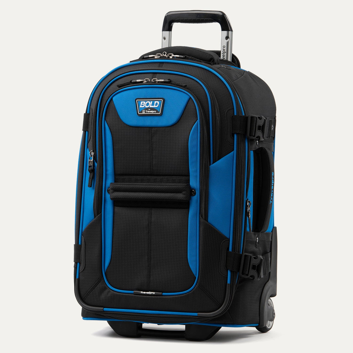 Travelpro Bold By Travelpro 22" Carry-On Expandable Rollaboard in Blue — angle view 3