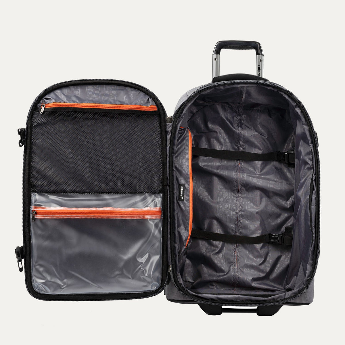 Travelpro Bold By Travelpro 25" Check-In Expandable Rollaboard in Gray Black — interior view