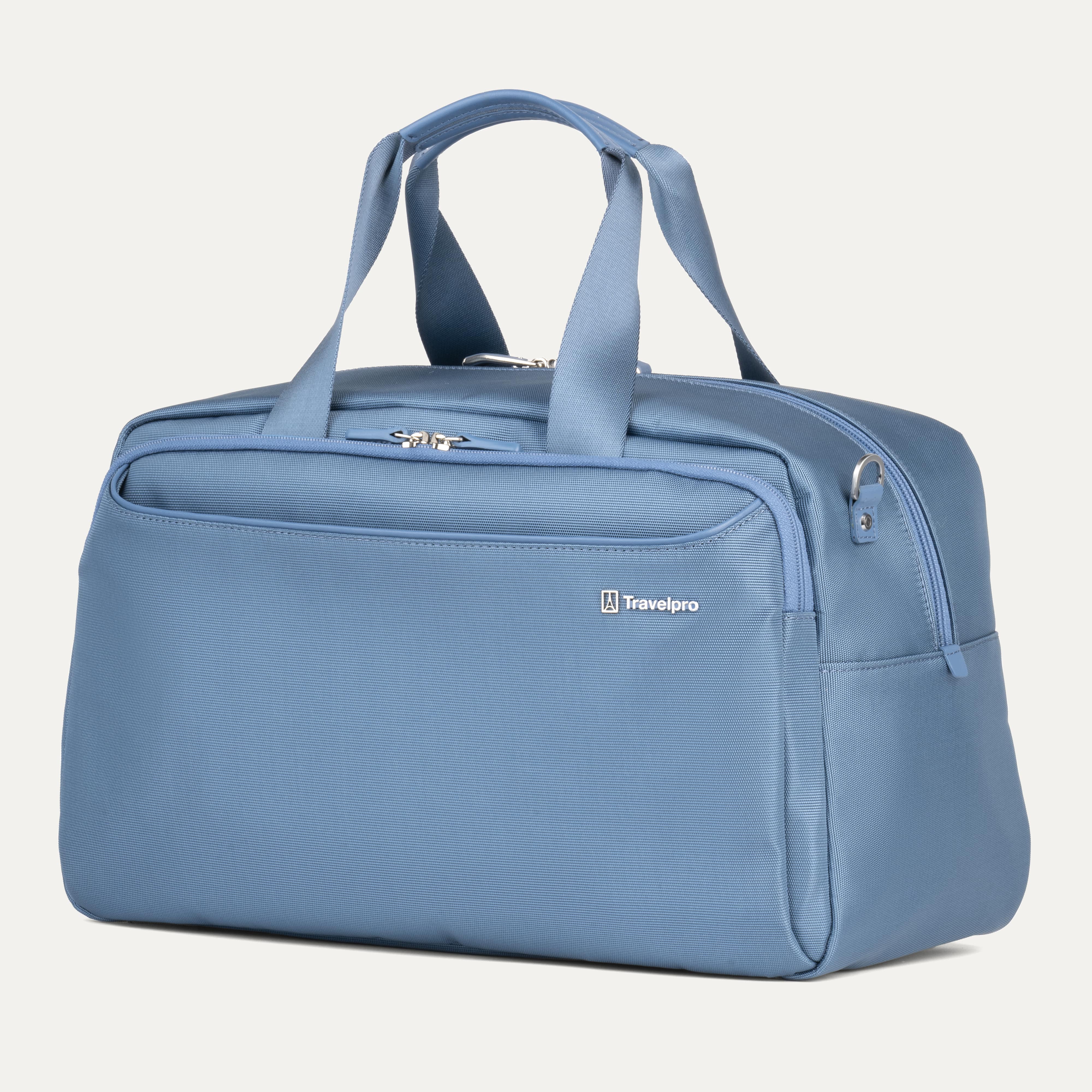 Travelpro VersaPack+ UnderSeat Tote in Elemental Blue — detail view